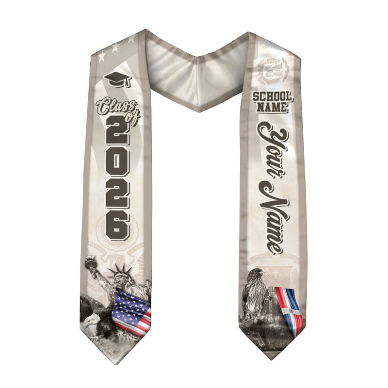 Dominican Flag Graduation Stole 2026, Dominican Stole Sash, Custom Touch for Class of 2026