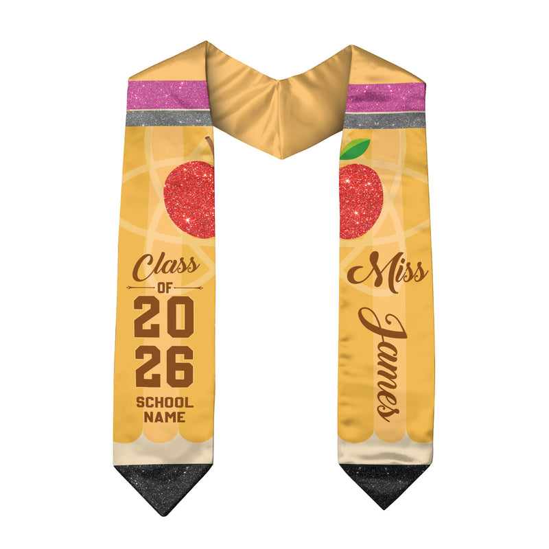 Customized Teacher Graduation Sash, Professional Educator Stole for Graduation 2026