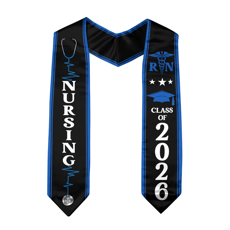 RN Nurse Graduation Stole 2026, Traditional Nursing Graduation Sash