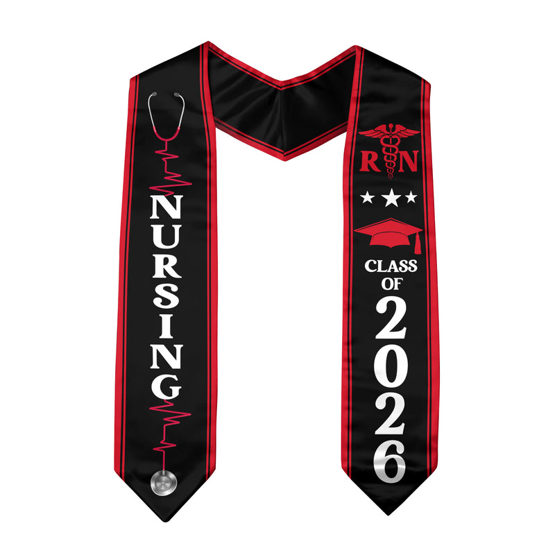 BSN RN Graduation Stole 2026, Nursing Graduation Sash for Academic Ceremony