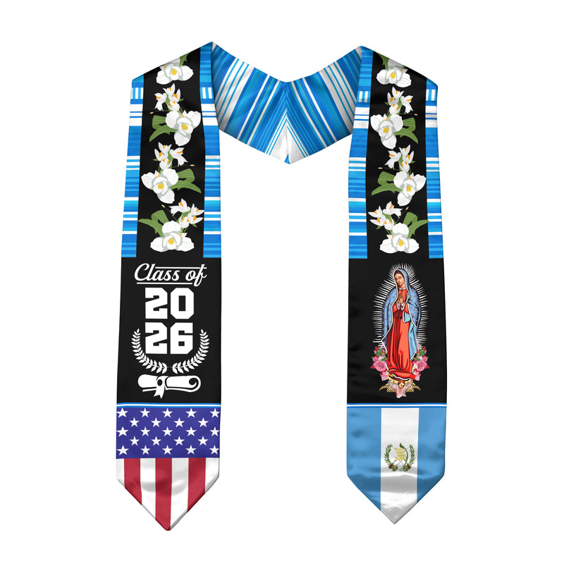 Guatemala Graduation Stole 2026, Guatemalan Flag Sash, Grad Stole for Graduates