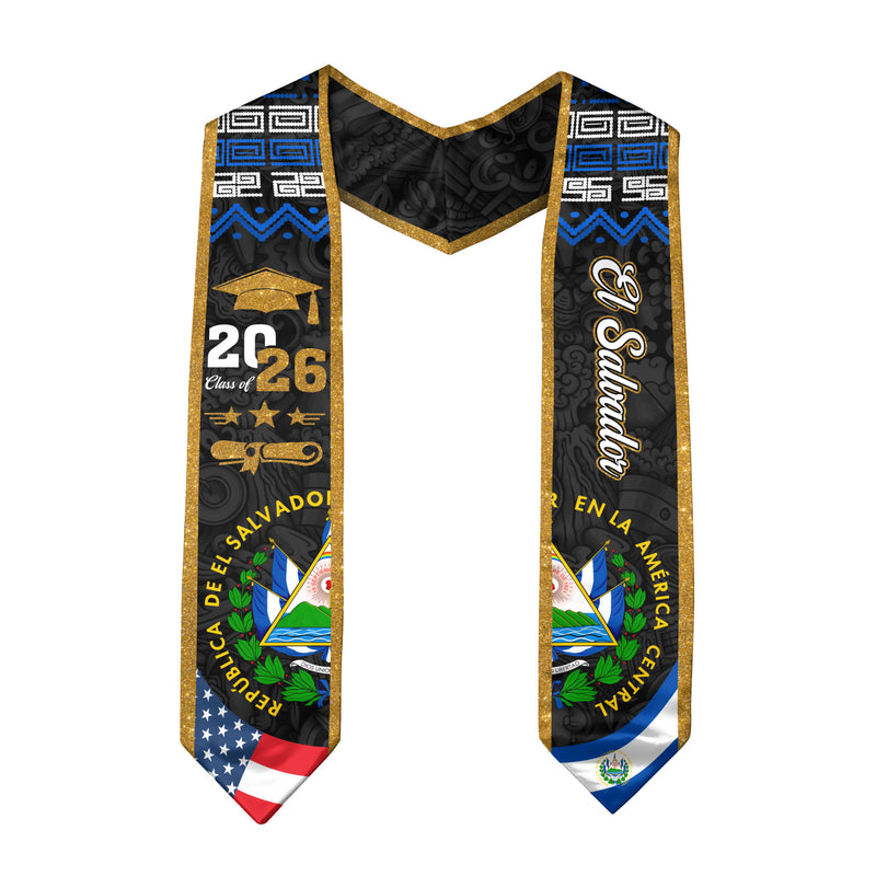 El Salvador Graduation Stole, Salvadoran Flag Stole, Graduation Sash 2026, Class of 2026