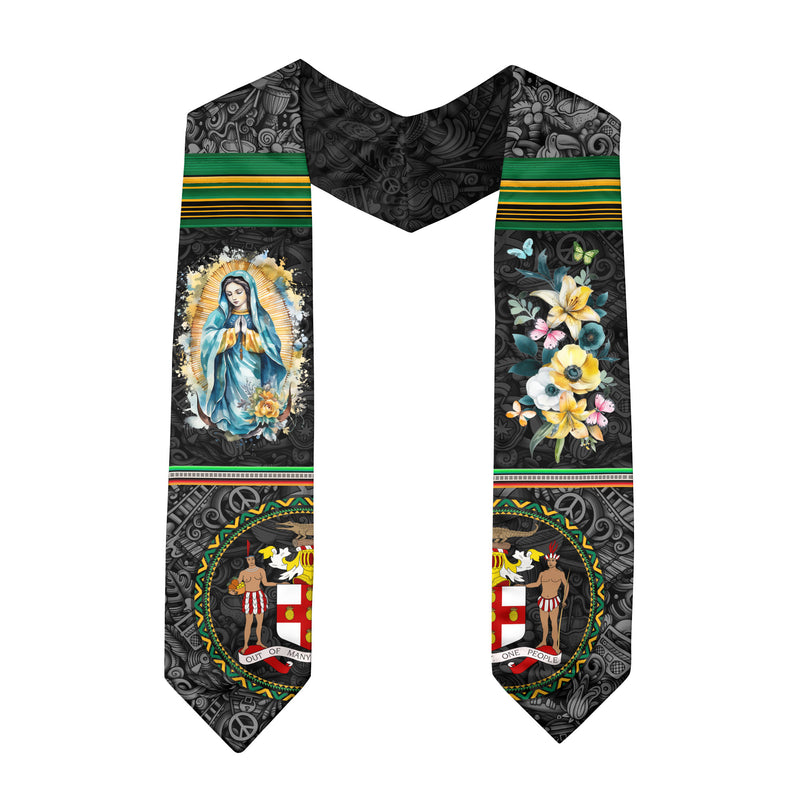 Jamaican Flag Graduation Sash 2026, Jamaica Graduation Stole, Traditional Graduation Accessory