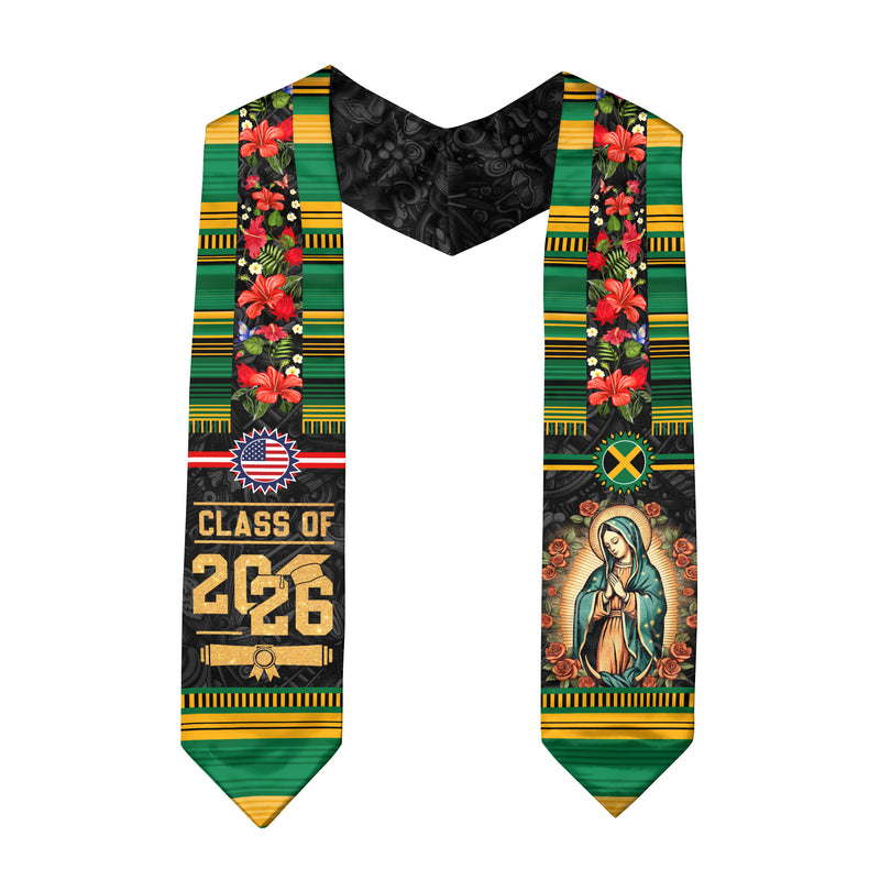 Jamaican Graduation Sash 2026, National Flag Stole, Graduation Wear for Class of 2026