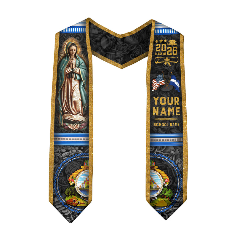 Honduras Graduation Stole 2026, Honduran Flag Graduation Sash, Custom Detail Stole