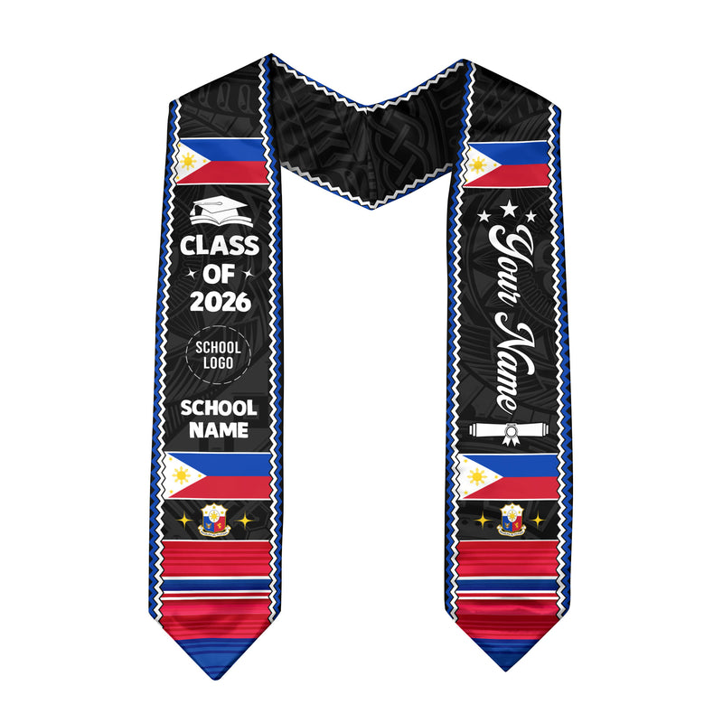 Philippine Graduation Stole 2026, Custom Philippine Flag Sash, Cultural Graduation Accessory