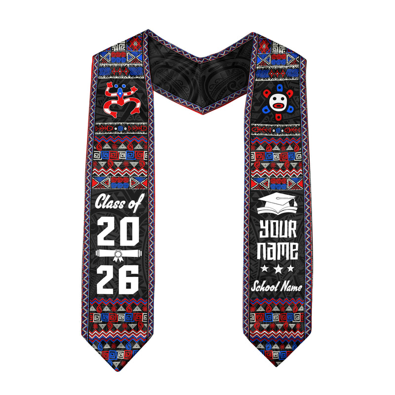 Puerto Rico Flag Graduation Stole 2026, Puerto Rican Sash, Signature Personalized Style