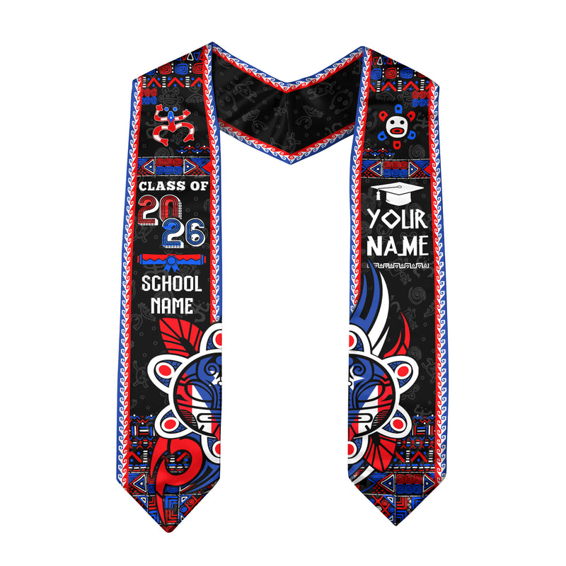 Puerto Rico Graduation Stole 2026, Puerto Rican Flag Sash, Tailored Detail for Class of 2026