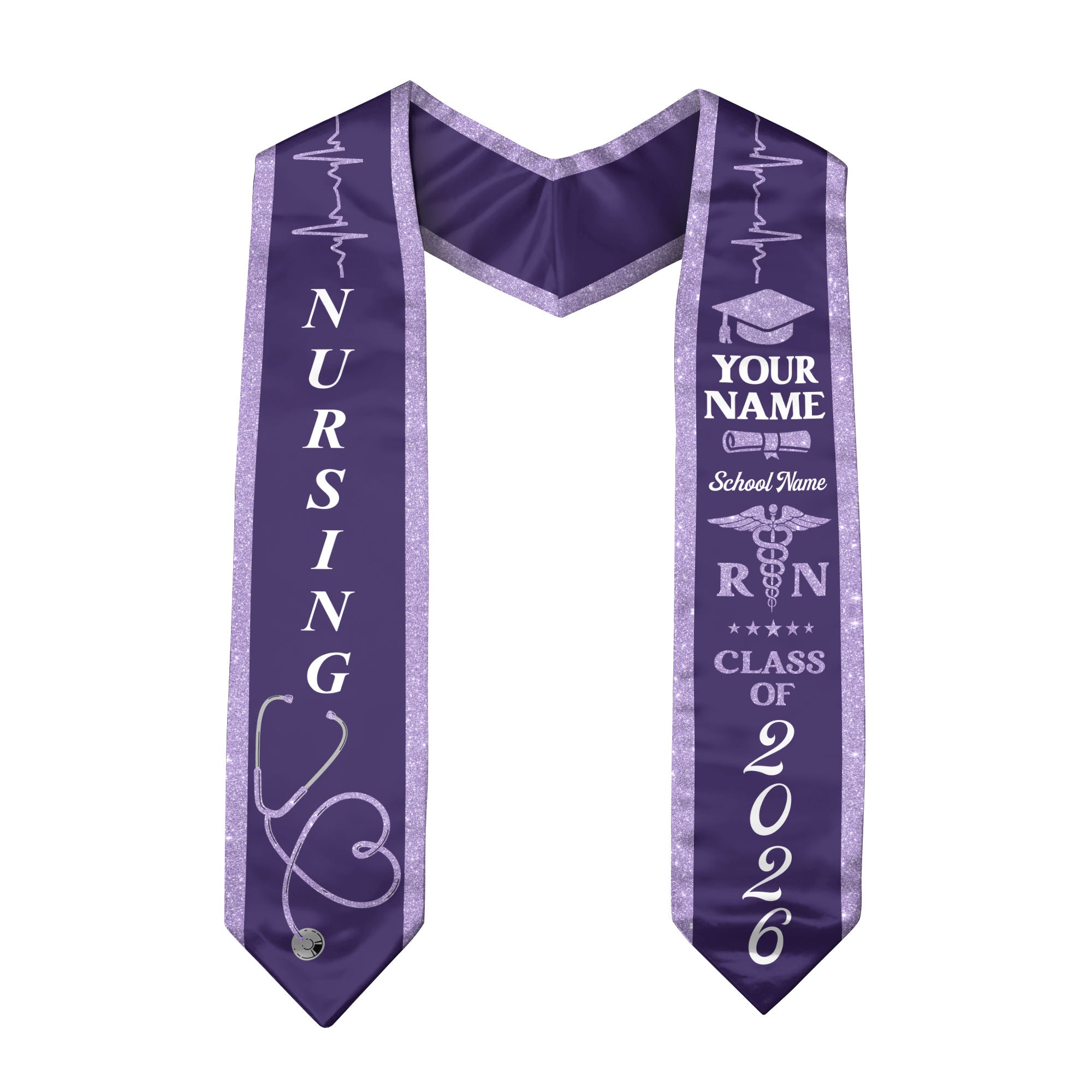 Customized Graduation Stole for RN and BSN Students Nursing School, Sash 2026
