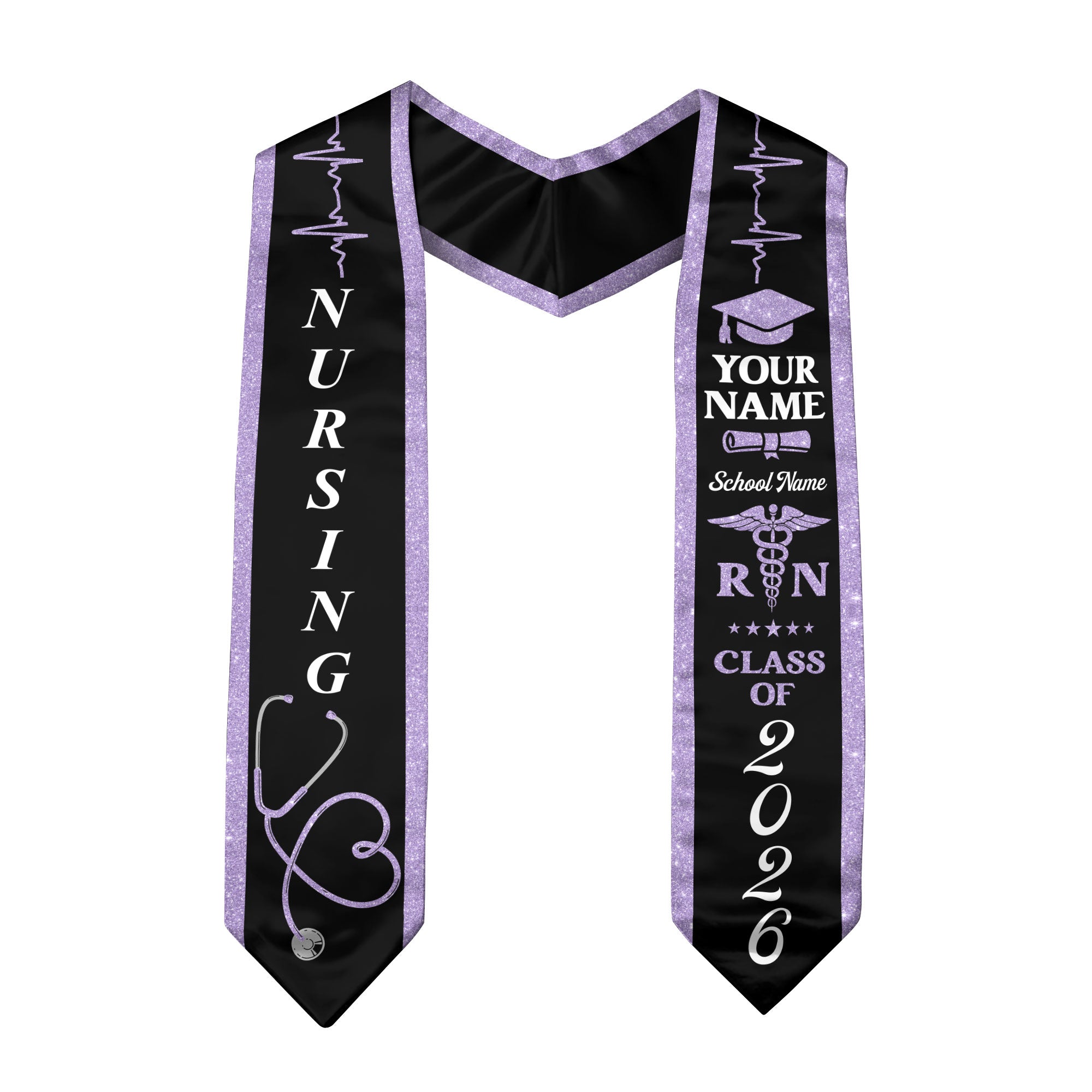 Customized Graduation Stole for RN and BSN Students Nursing School, Sash 2026