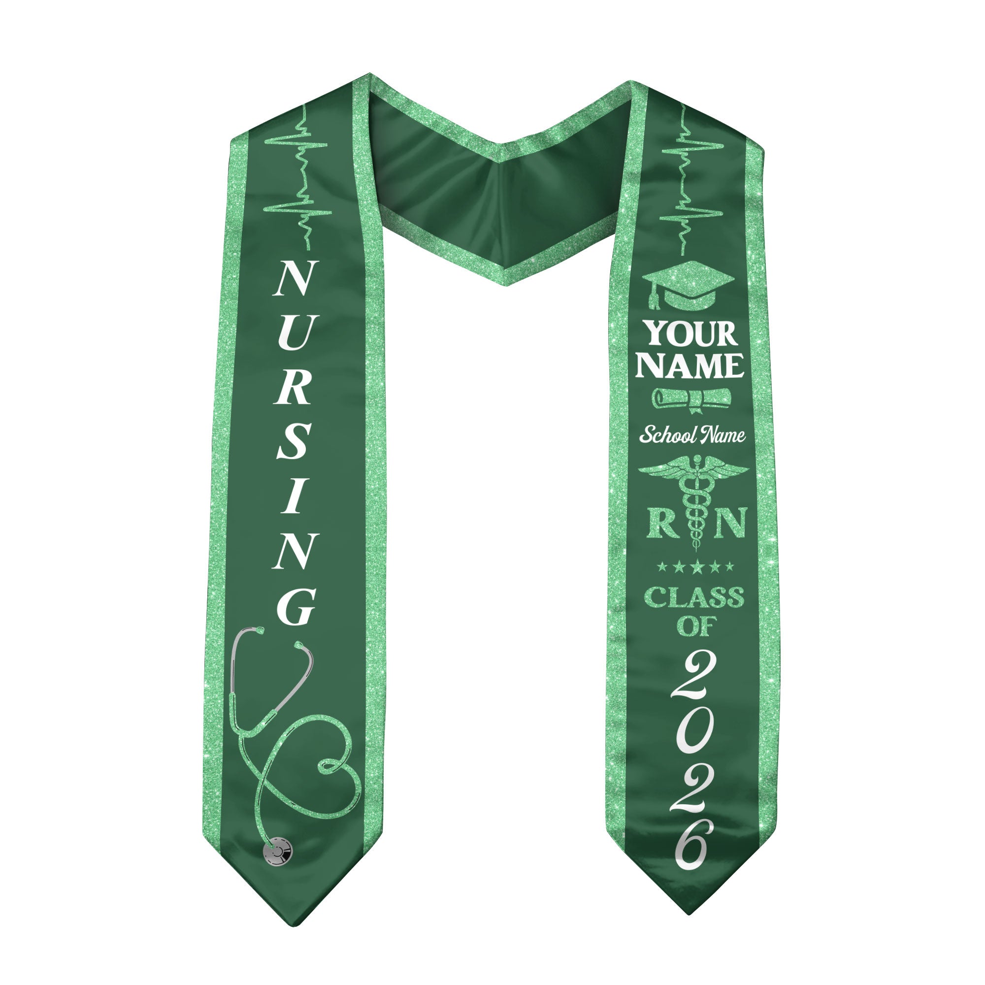 Customized Graduation Stole for RN and BSN Students Nursing School, Sash 2026