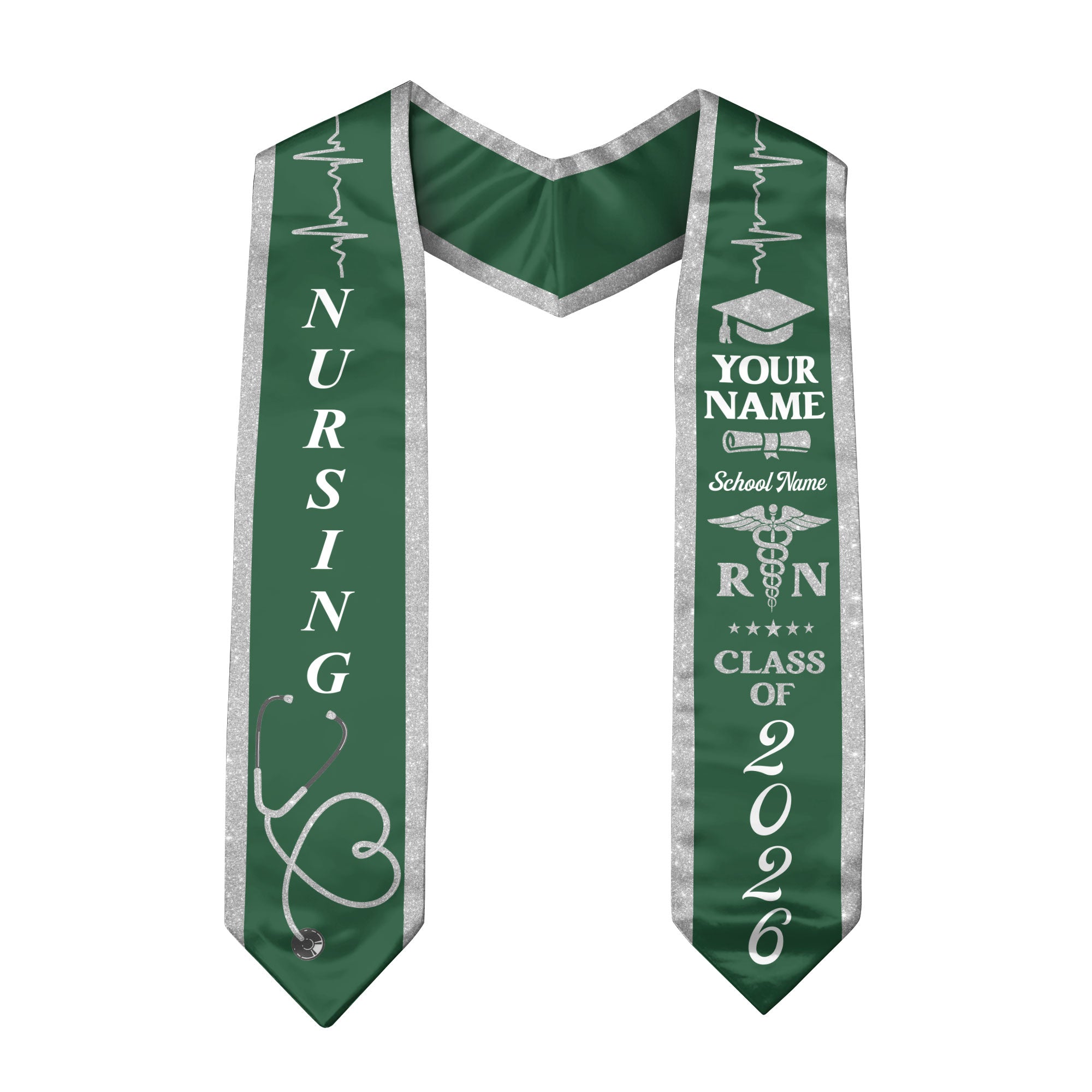 Customized Graduation Stole for RN and BSN Students Nursing School, Sash 2026