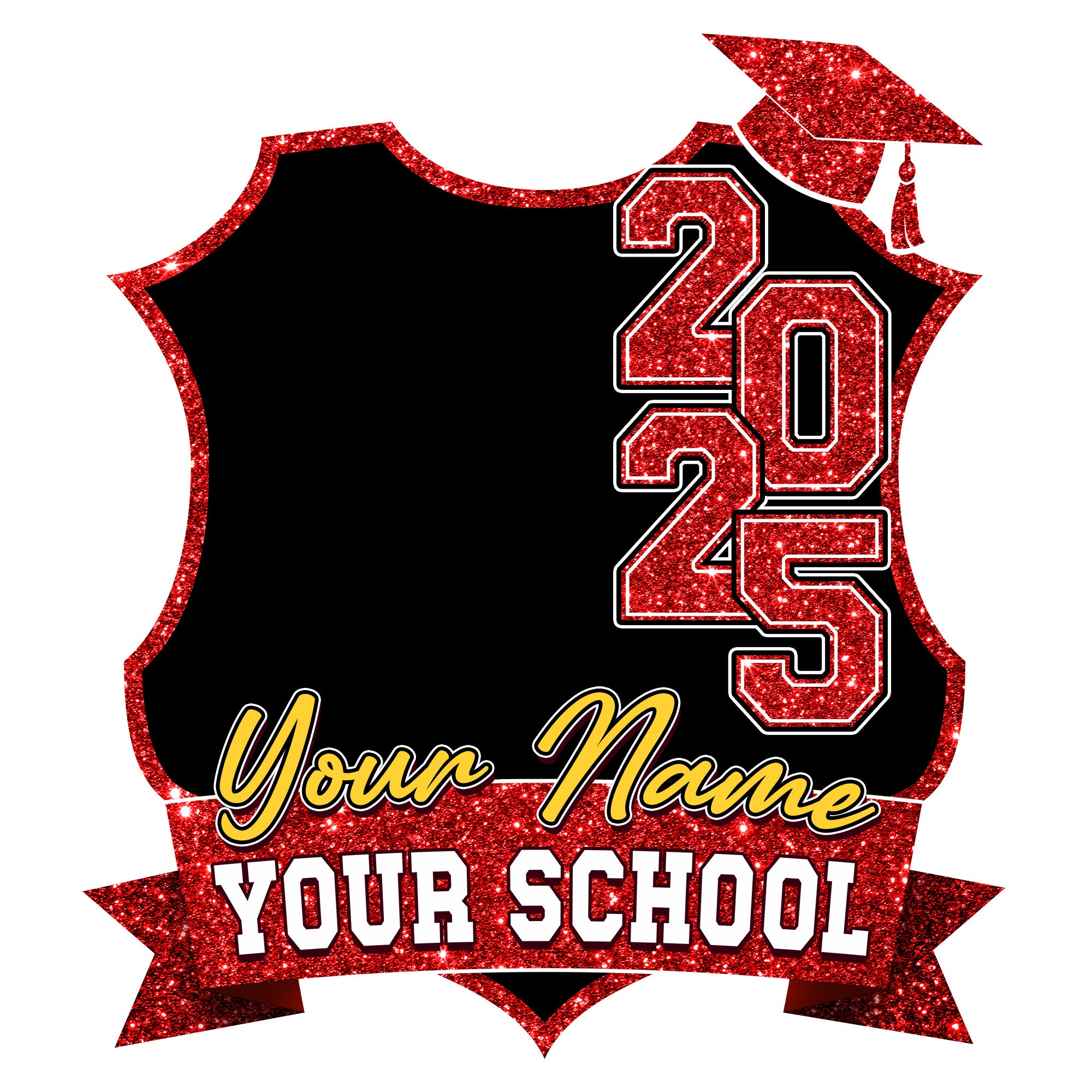 Custom Graduation Face Fan 2026 With Photo Glitter Floral Pattern Big Head On Stick Custom