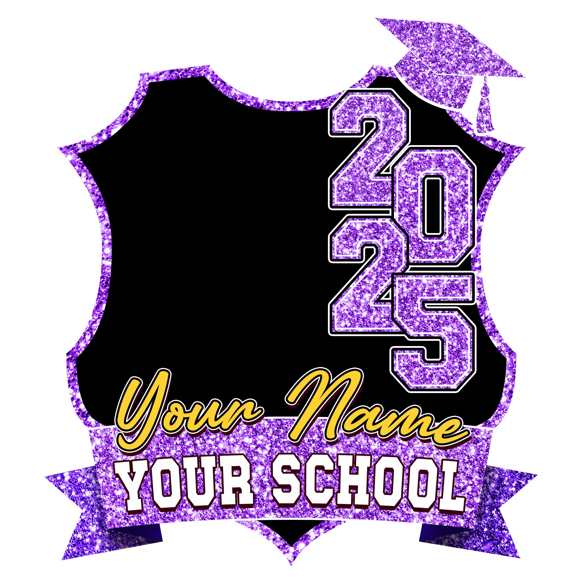 Custom Graduation Face Fan 2026 With Photo Glitter Floral Pattern Big Head On Stick Custom