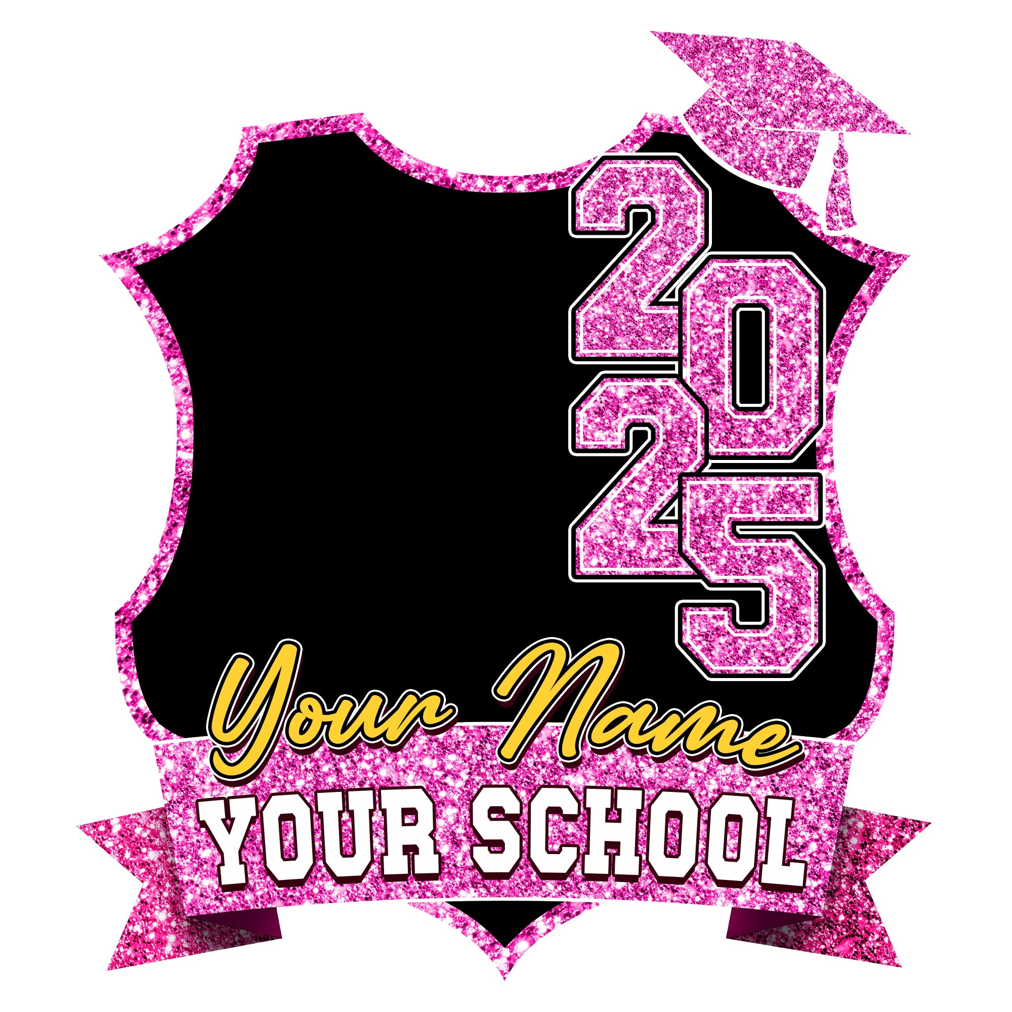 Custom Graduation Face Fan 2026 With Photo Glitter Floral Pattern Big Head On Stick Custom