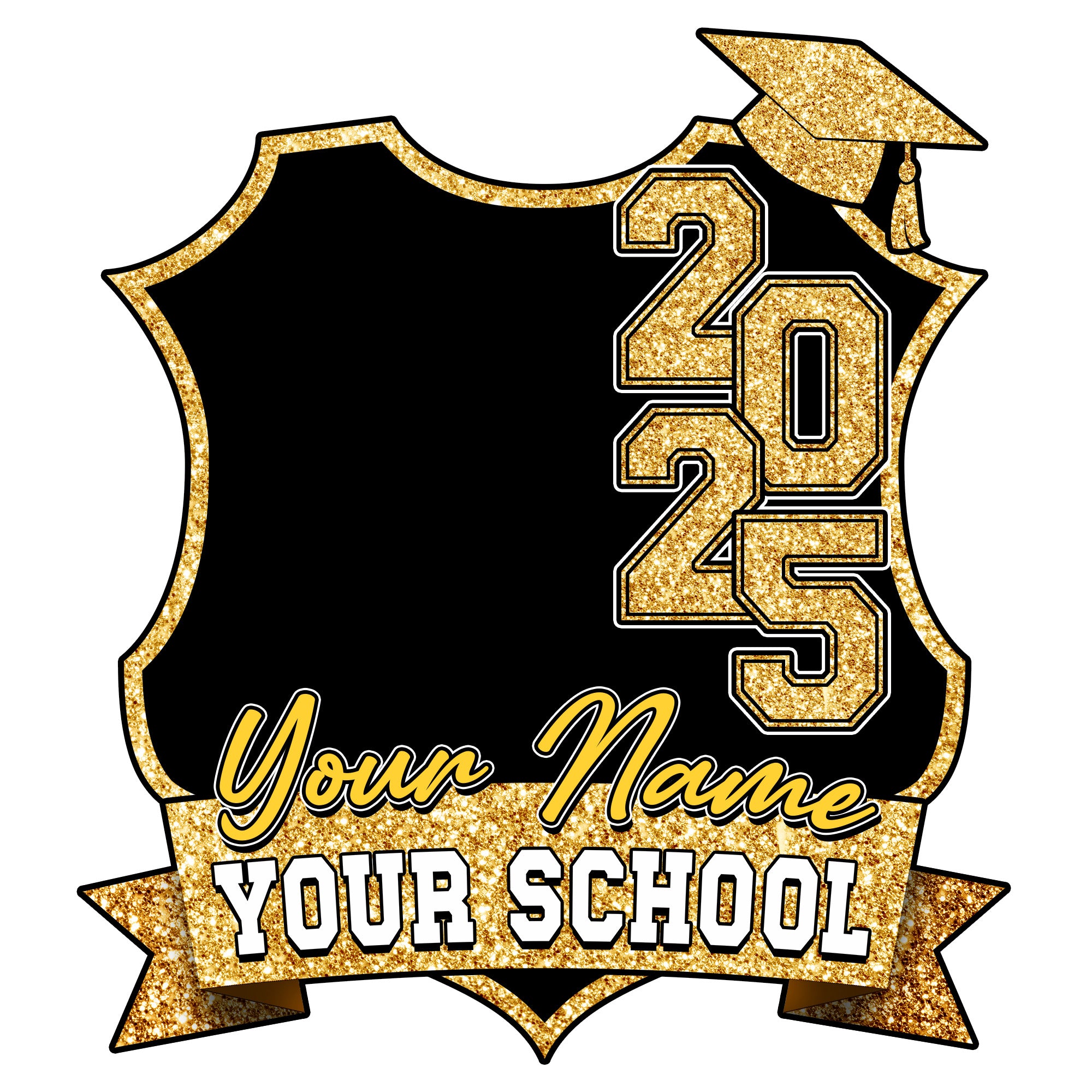 Custom Graduation Face Fan 2026 With Photo Glitter Floral Pattern Big Head On Stick Custom