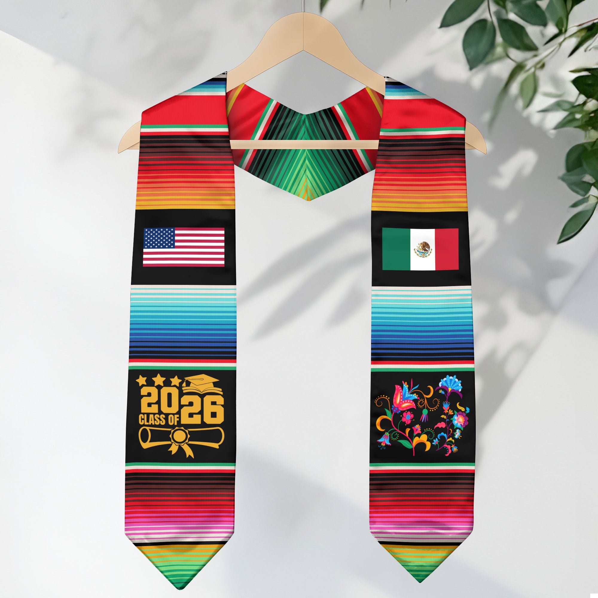 Mexican Flag Grad Sash 2026, Mexican Grad Sash, Mexican Stole, Mexico Grad Stole