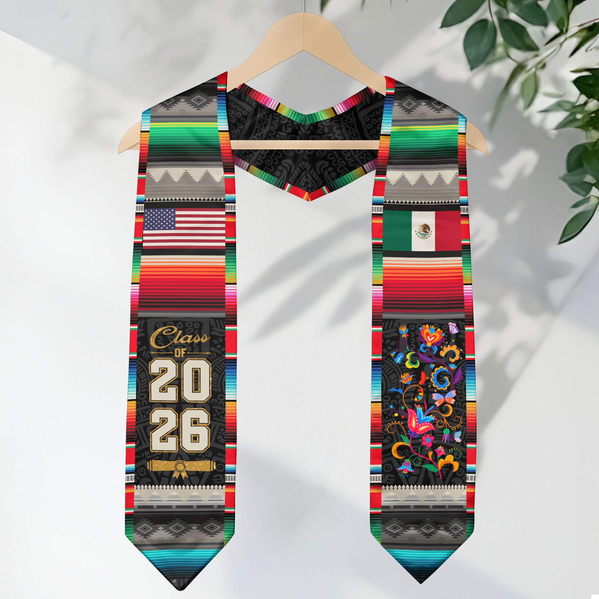Mexican Graduation Sash 2026, Mexico Graduation Sash, Mexican American Flag Sash, Mexico Graduation Stole