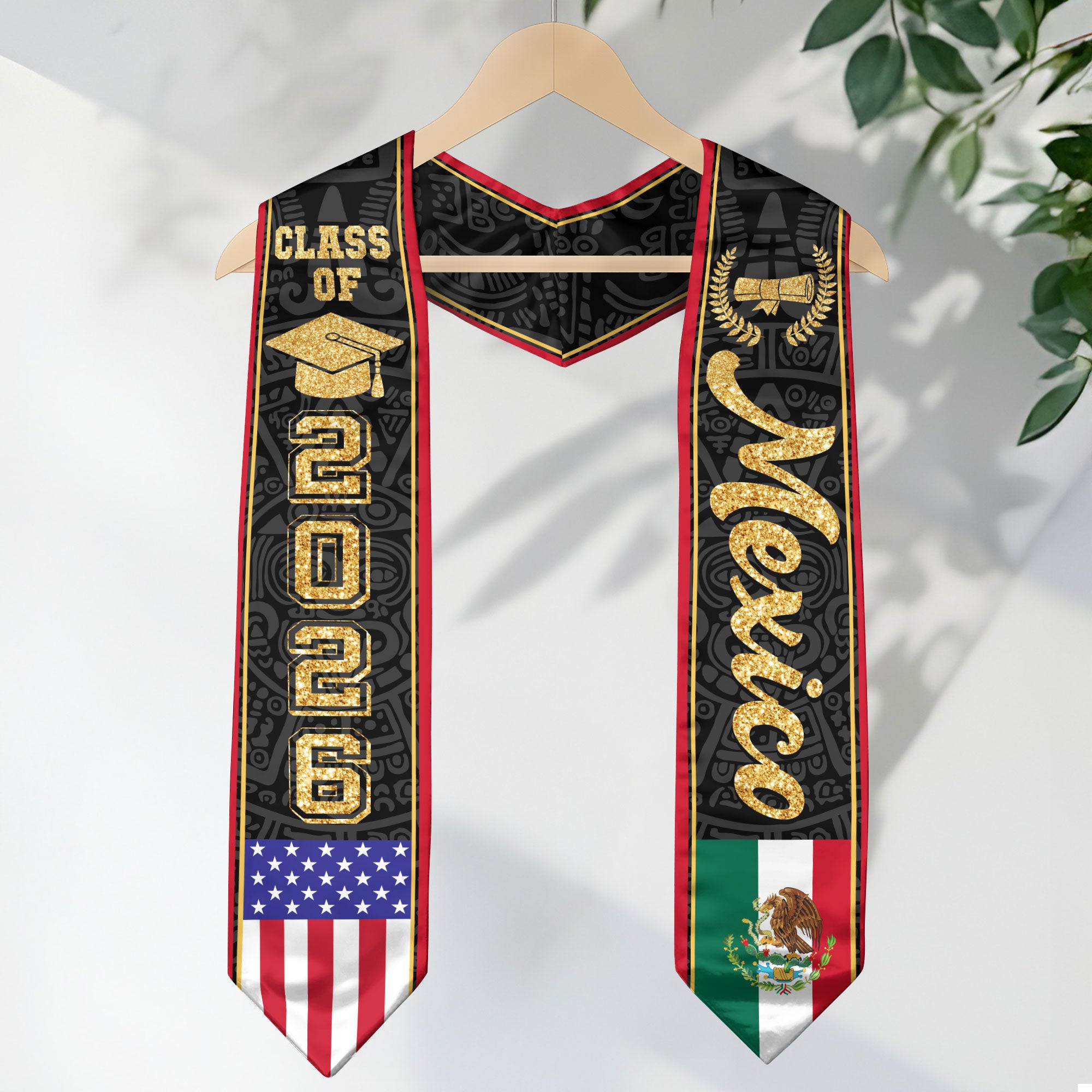 Mexico Graduation Stole 2026, Mexican Flag Sash, Ready-to-Wear Classic for Ceremony