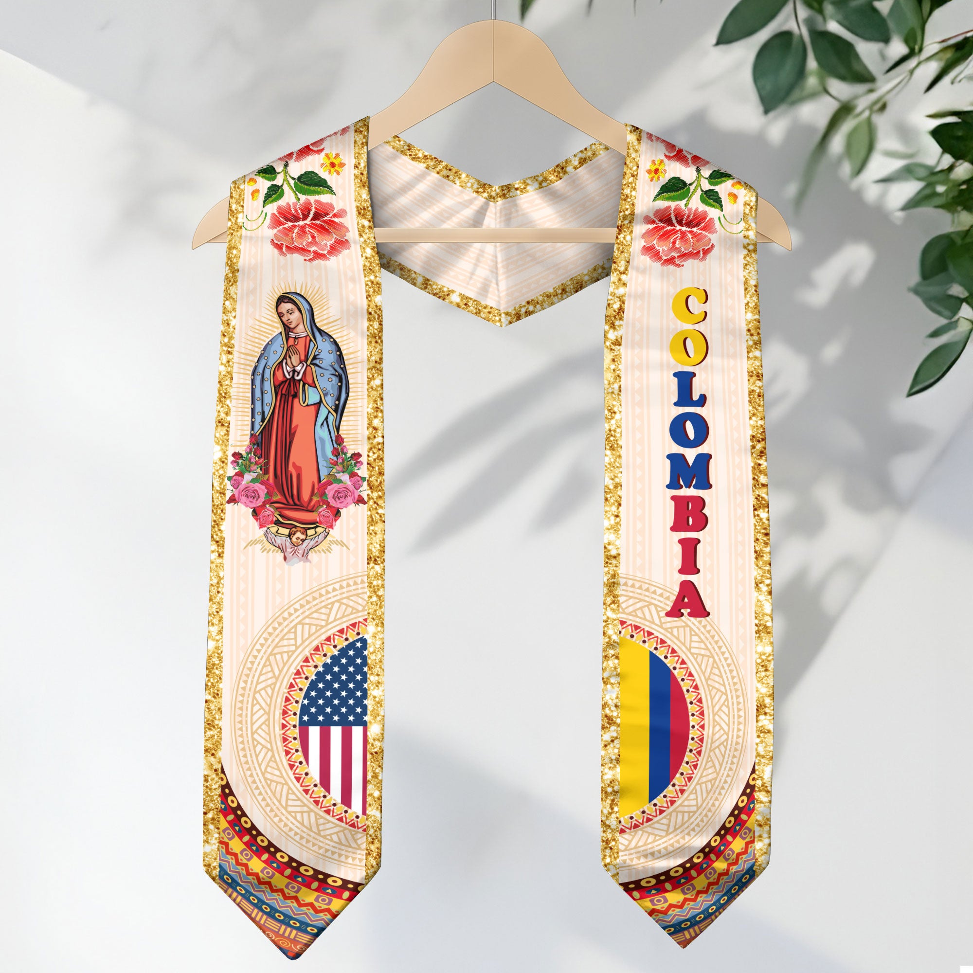 Colombia Graduation Stole 2026 with National Flag Design, Elegant Graduation Sash for Class of 2026