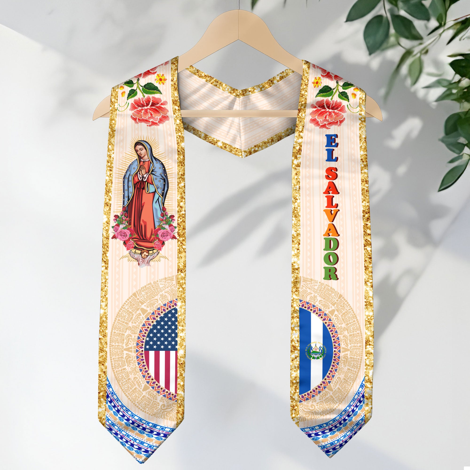 El Salvador Graduation Stole, Salvadoran Flag Design, Graduation Sash 2026
