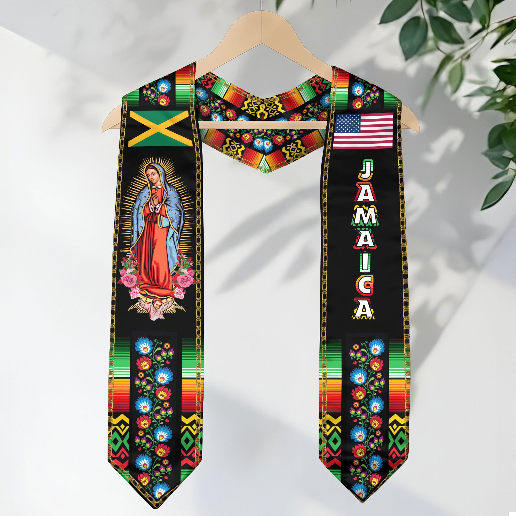 Jamaica Graduation Stole, Jamaican Flag Design, Graduation Sash 2026, Class of 2026