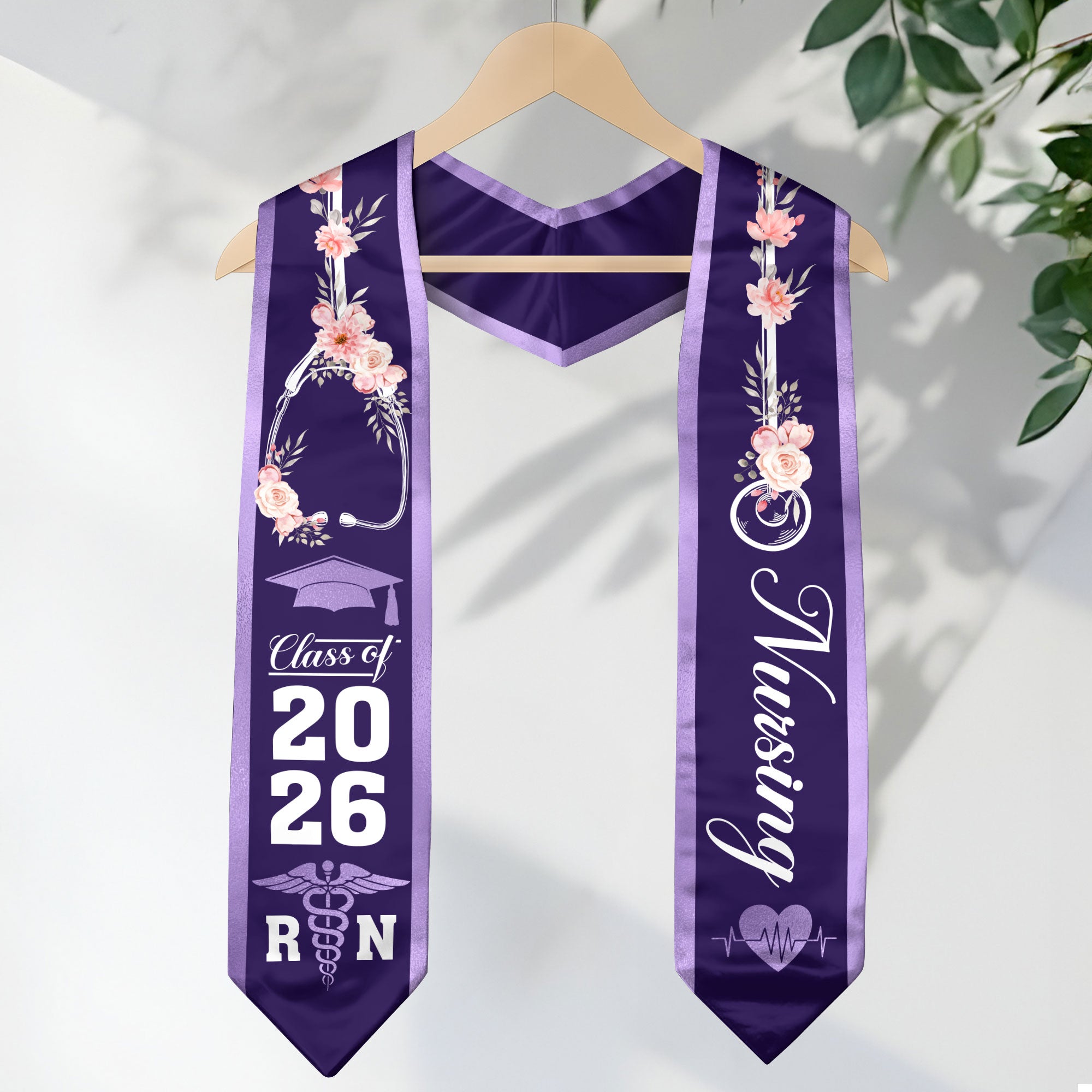 Nursing Graduation Sash 2026, RN Graduation Stole for Academic Nurse Ceremony