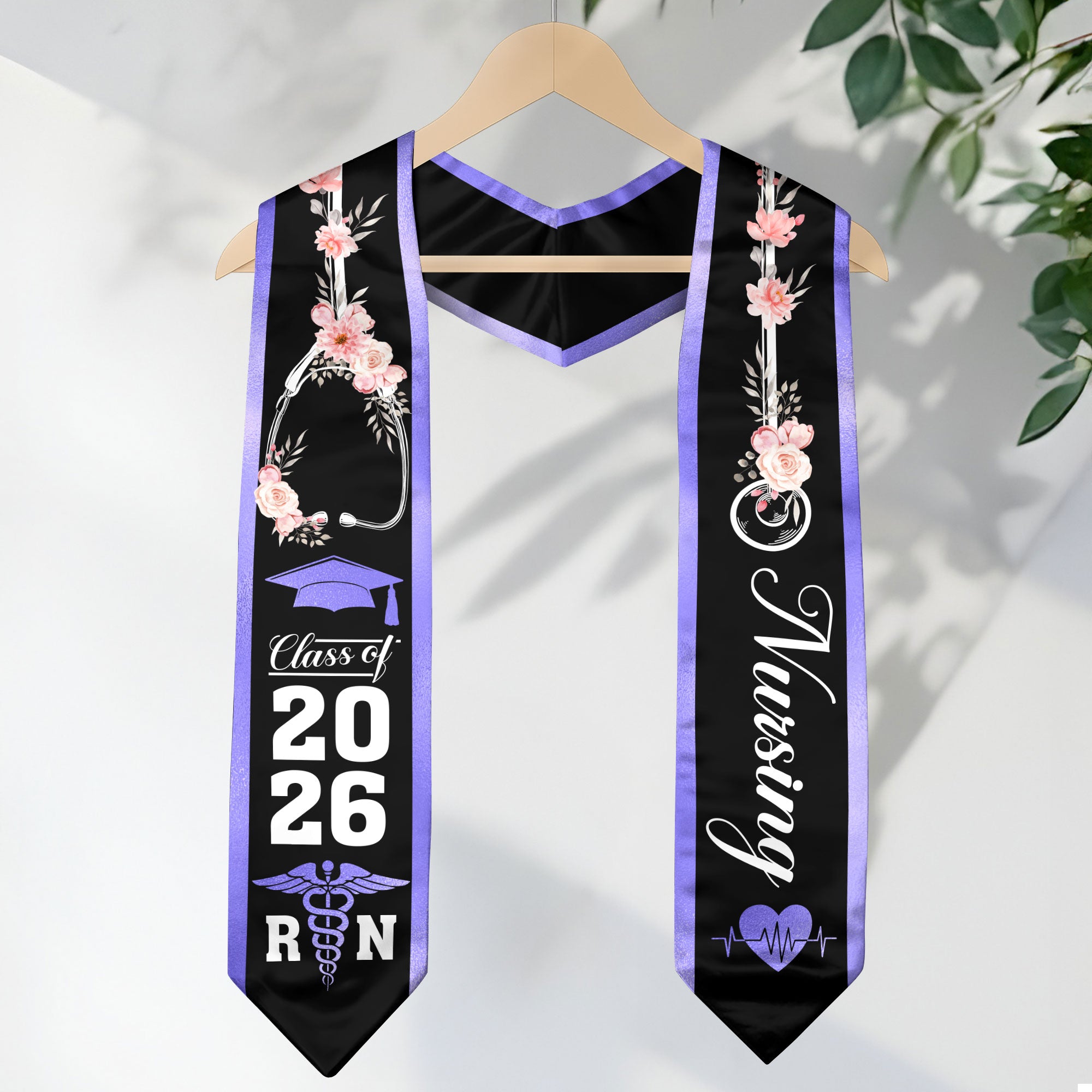 Professional RN Graduation Sash 2026, Nursing Stole for Graduation and Commencement