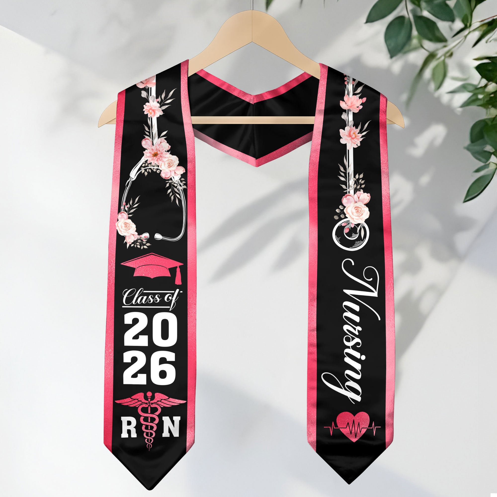 RN Graduation Stole 2026, Nursing Graduation Sash for Professional Academic Ceremony