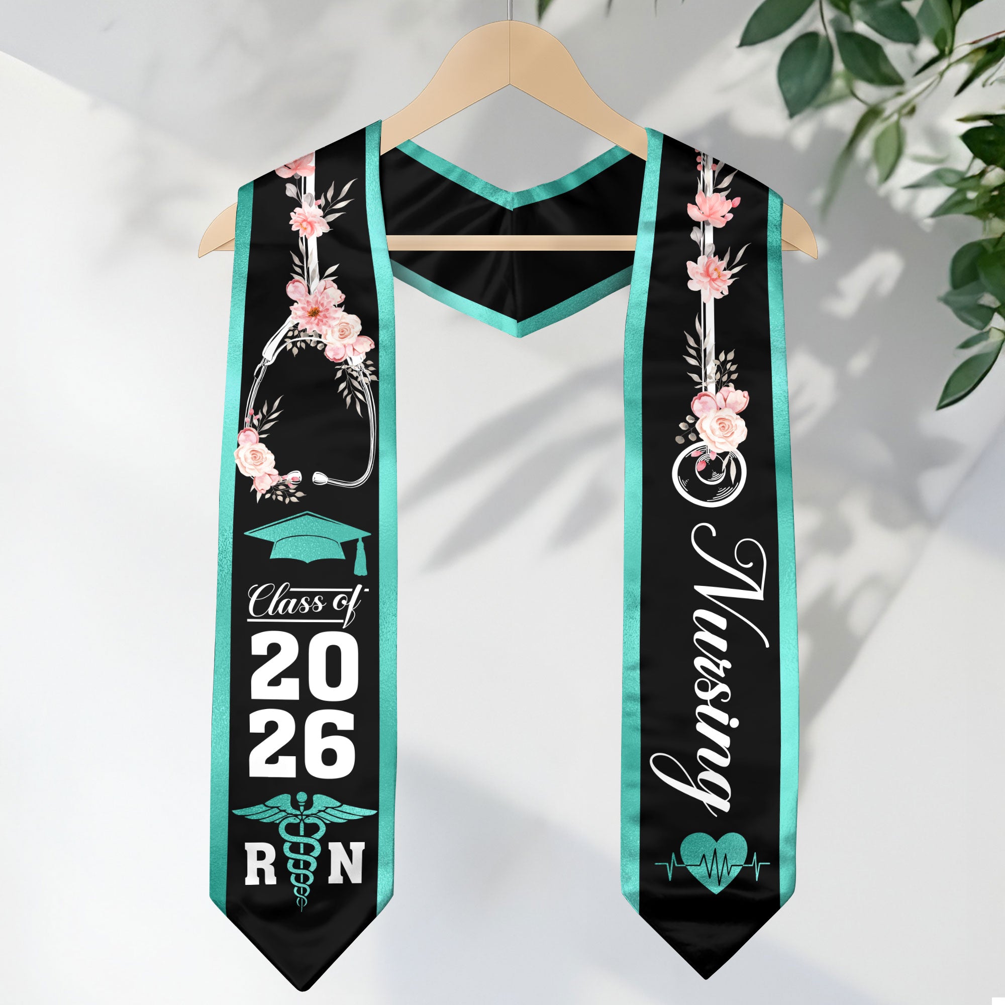 Professional Nursing Graduation Stole 2026, RN Sash for Nurse Graduation Ceremony