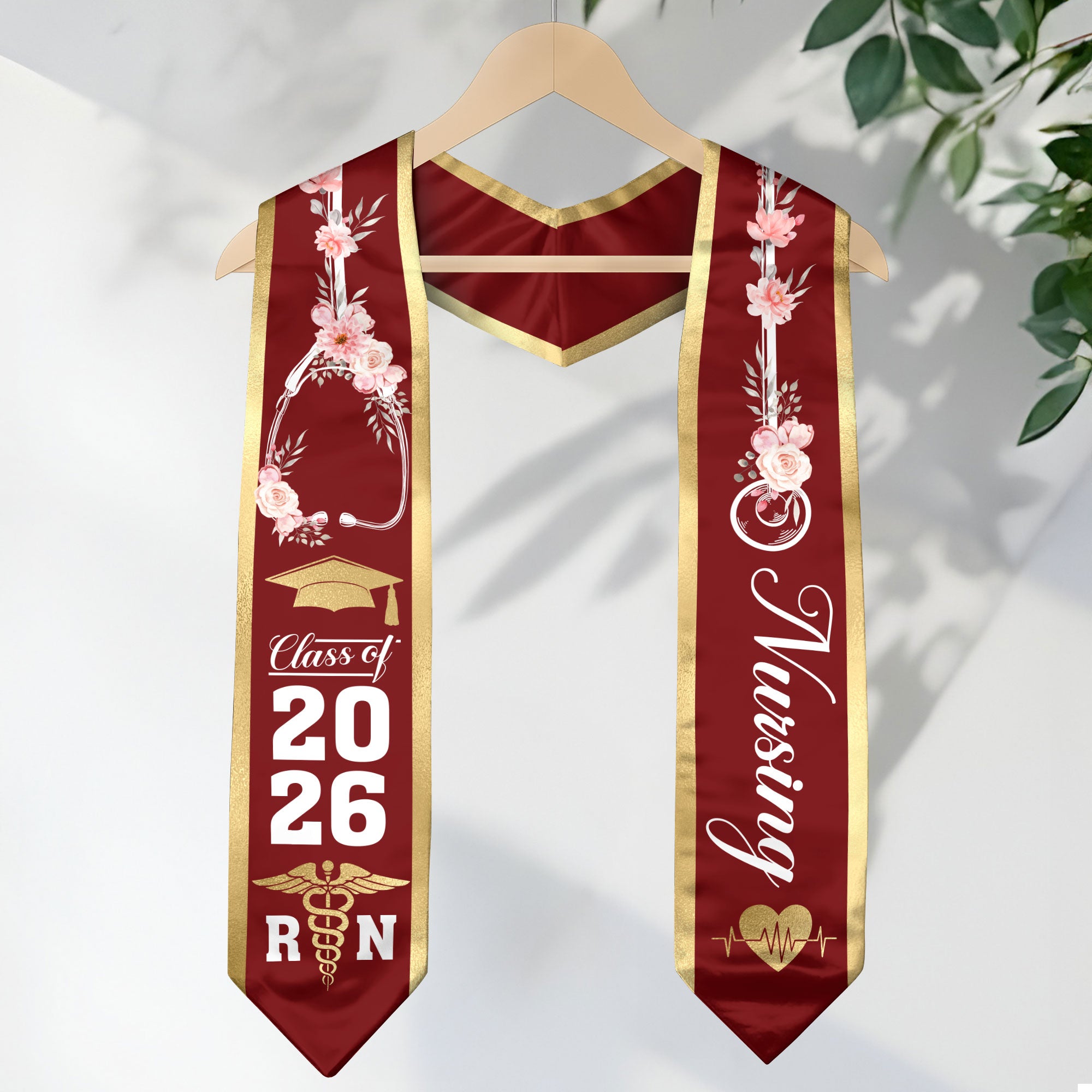Nursing Graduation Stole 2026, RN Academic Sash for Professional Nurse Graduates