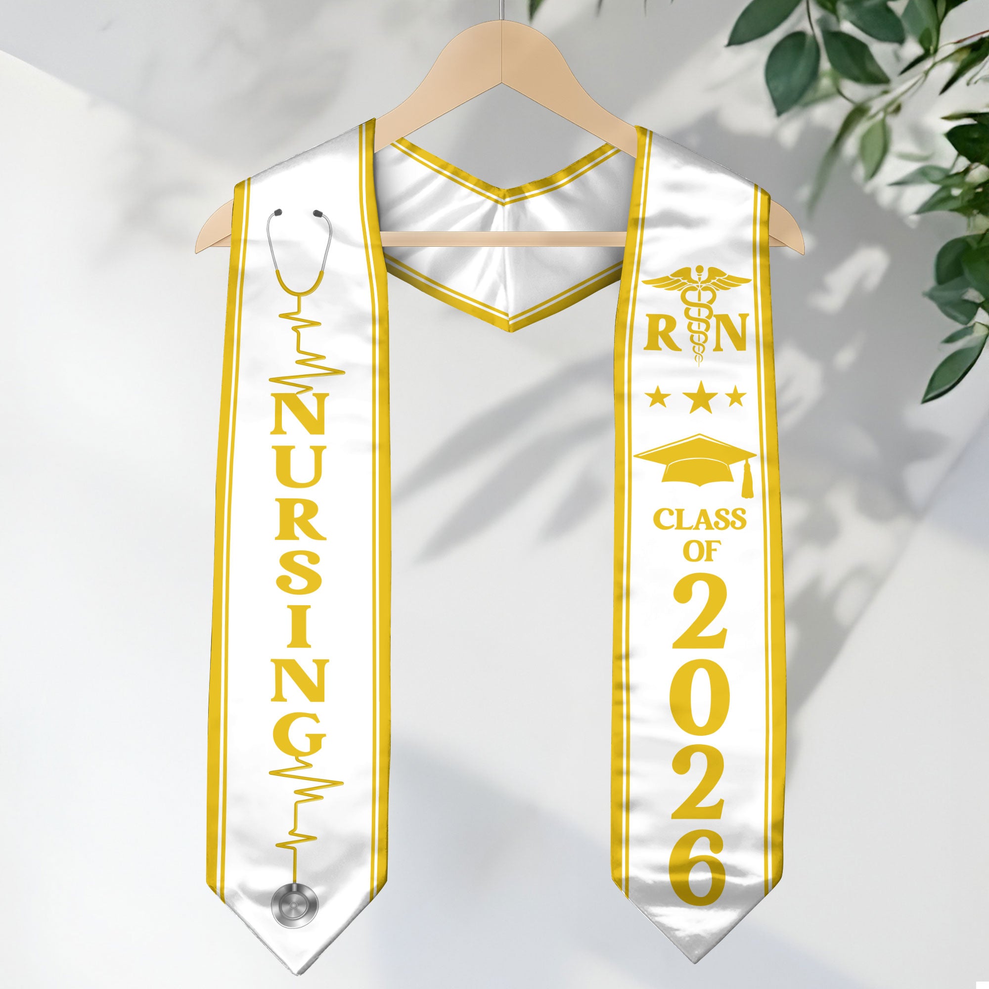 RN Graduation Stole 2026, Professional Nursing Graduation Sash for BSN Nurse Class of 2026
