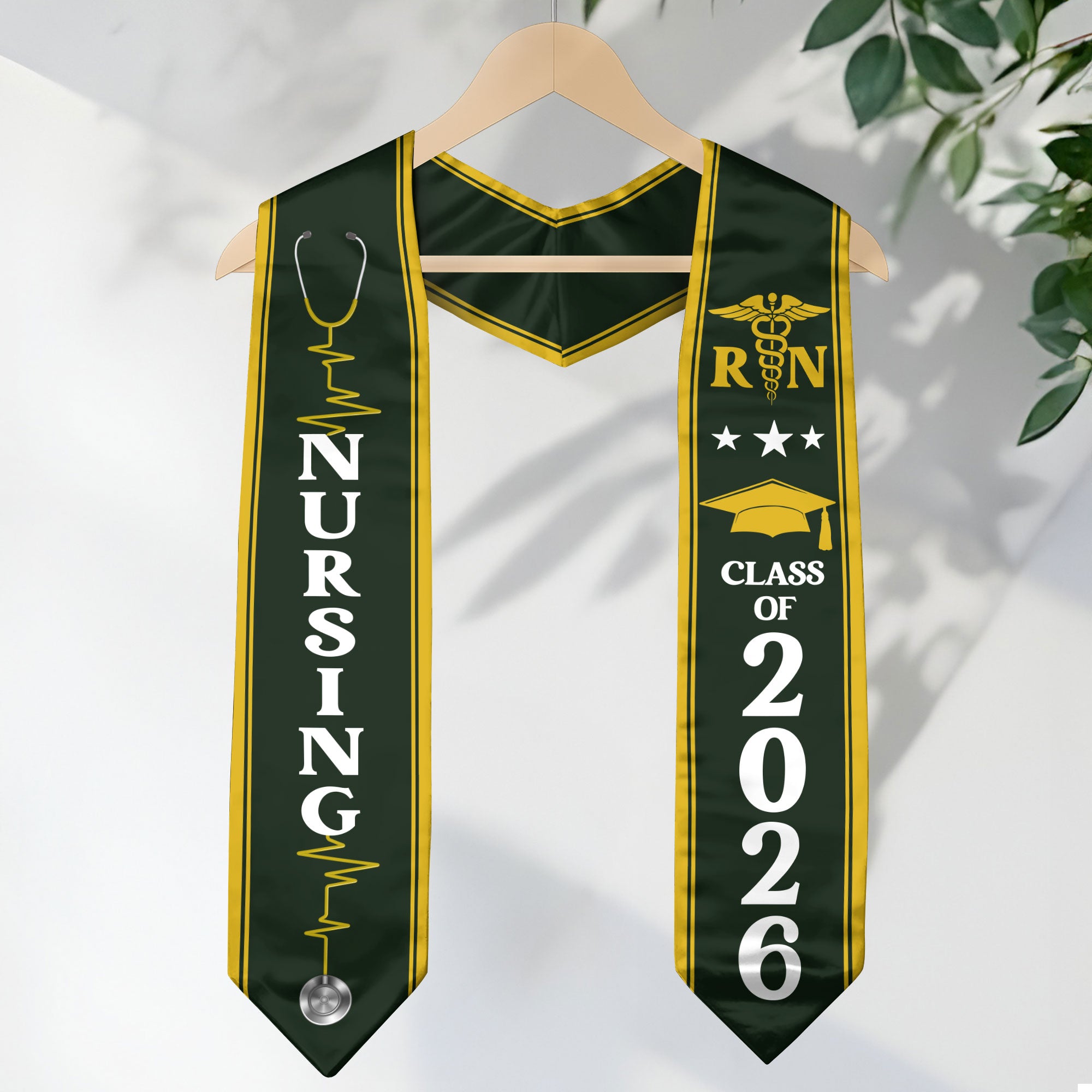 Nursing Graduation Stole 2026, RN BSN Academic Sash for Nurse Commencement Ceremony