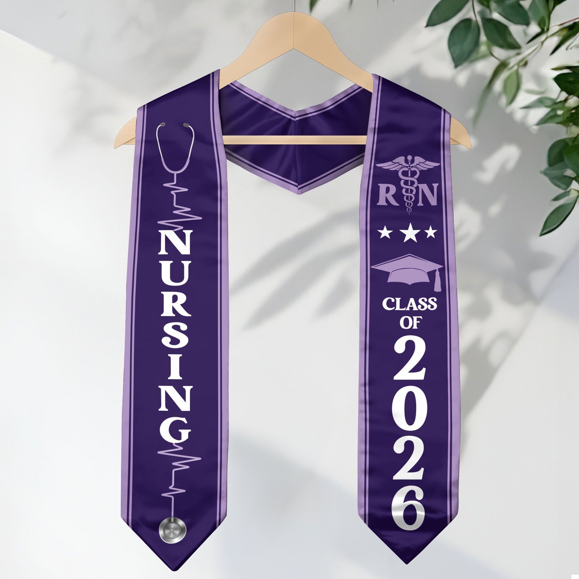 RN Nurse Graduation Sash 2026, Traditional Nursing Stole for Academic Graduation Event