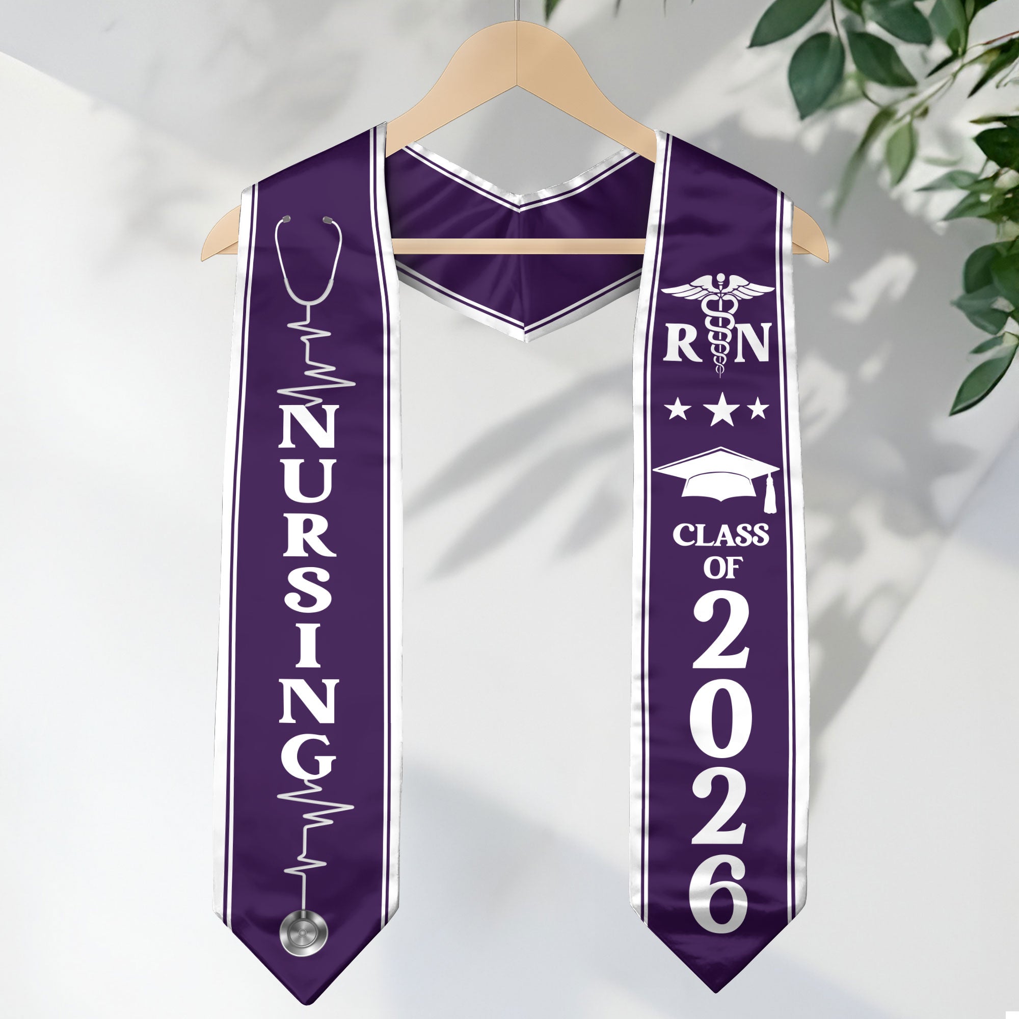 BSN Nursing Graduation Stole 2026, RN Graduation Sash for Professional Nurse Ceremony
