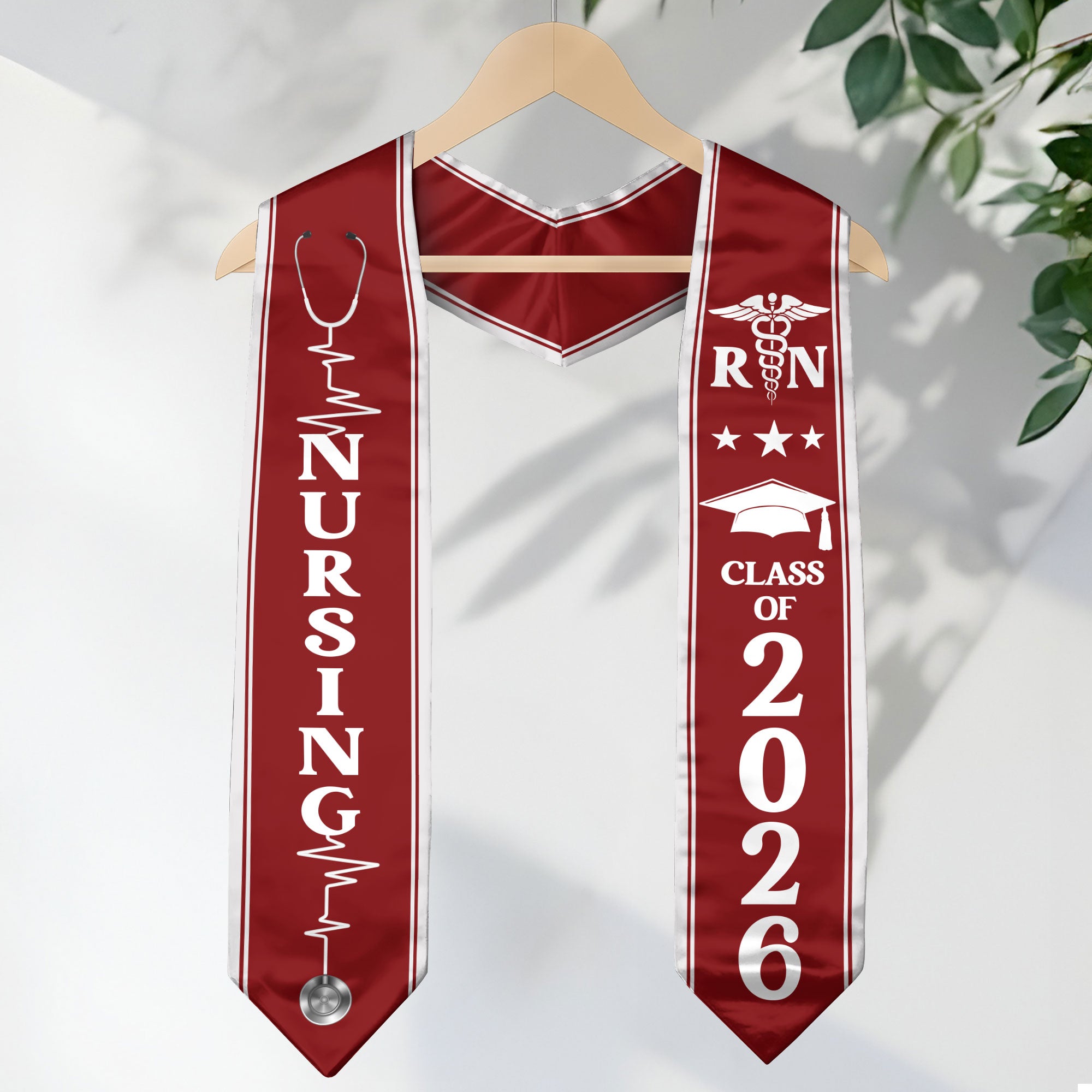 RN Graduation Stole 2026, Nursing Academic Sash for Professional Nurse Graduation