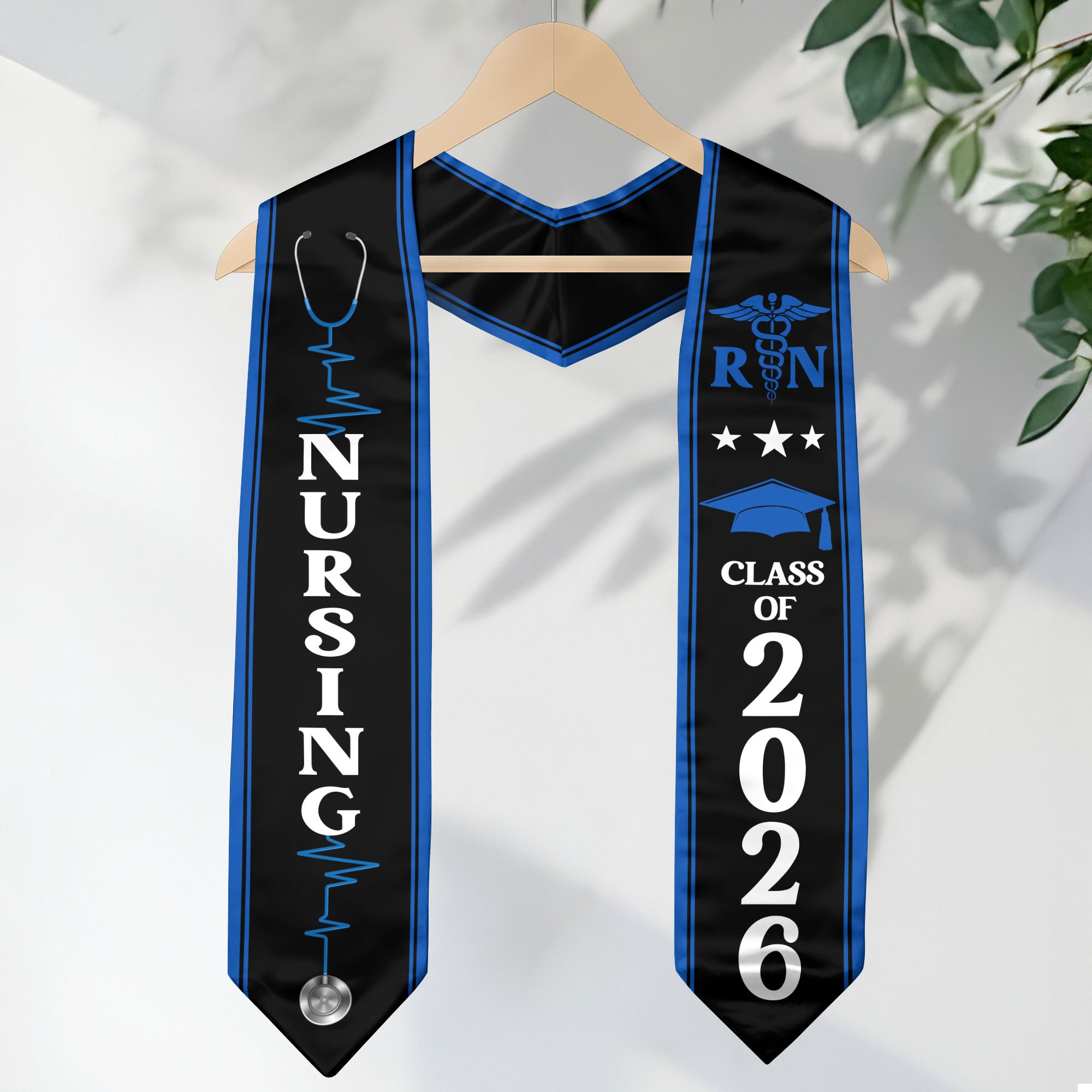RN Nurse Graduation Stole 2026, Traditional Nursing Graduation Sash
