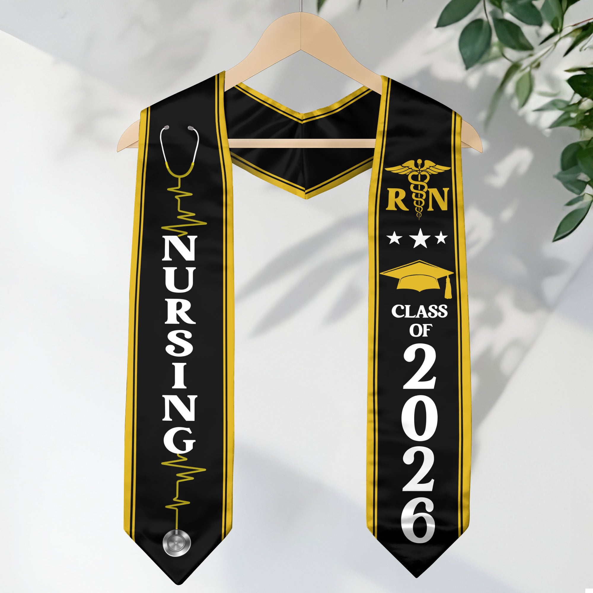Professional RN Graduation Sash 2026, Nursing Graduation Stole for Academic Event