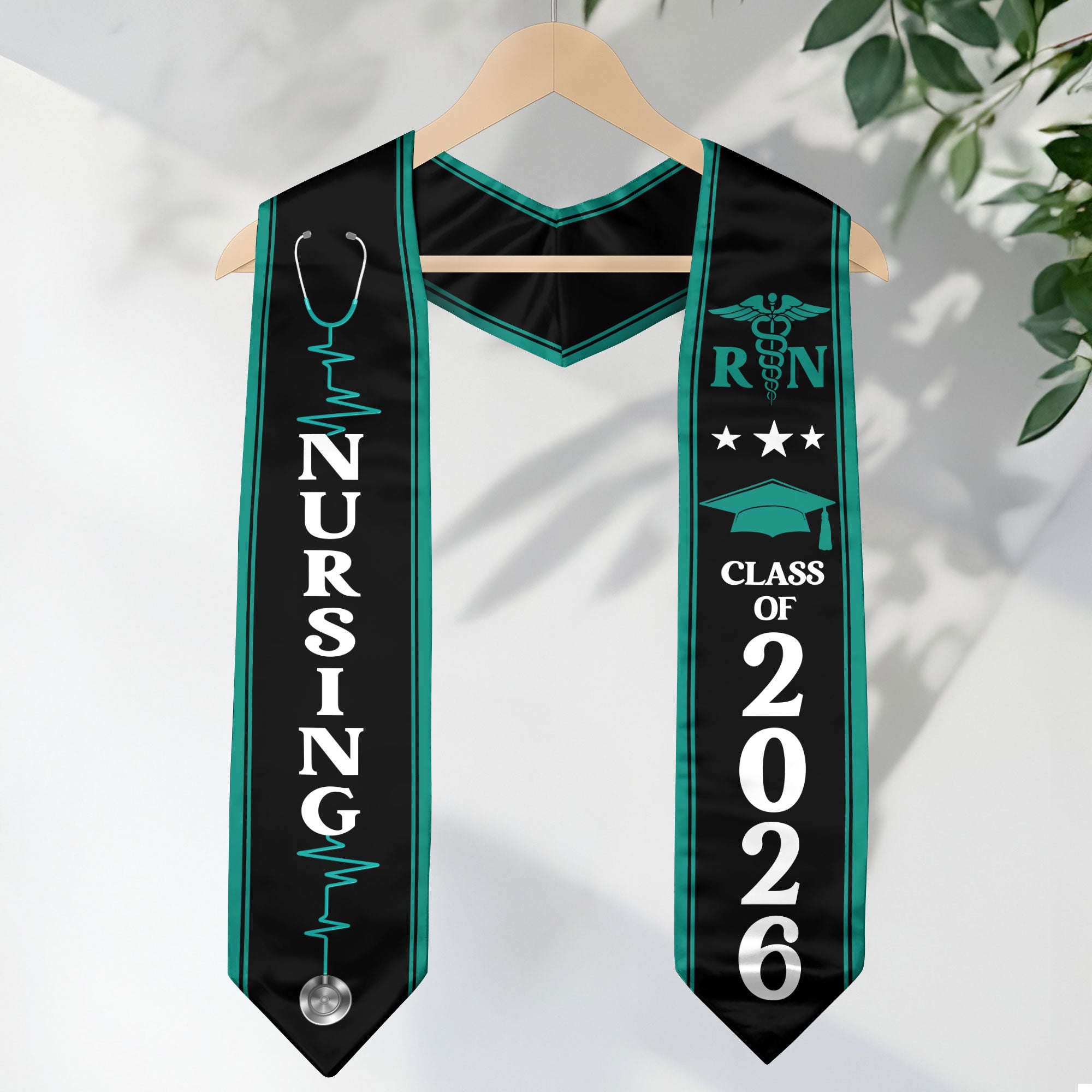 Nursing Graduation Stole 2026, RN Academic Sash for Nurse Graduation Ceremony