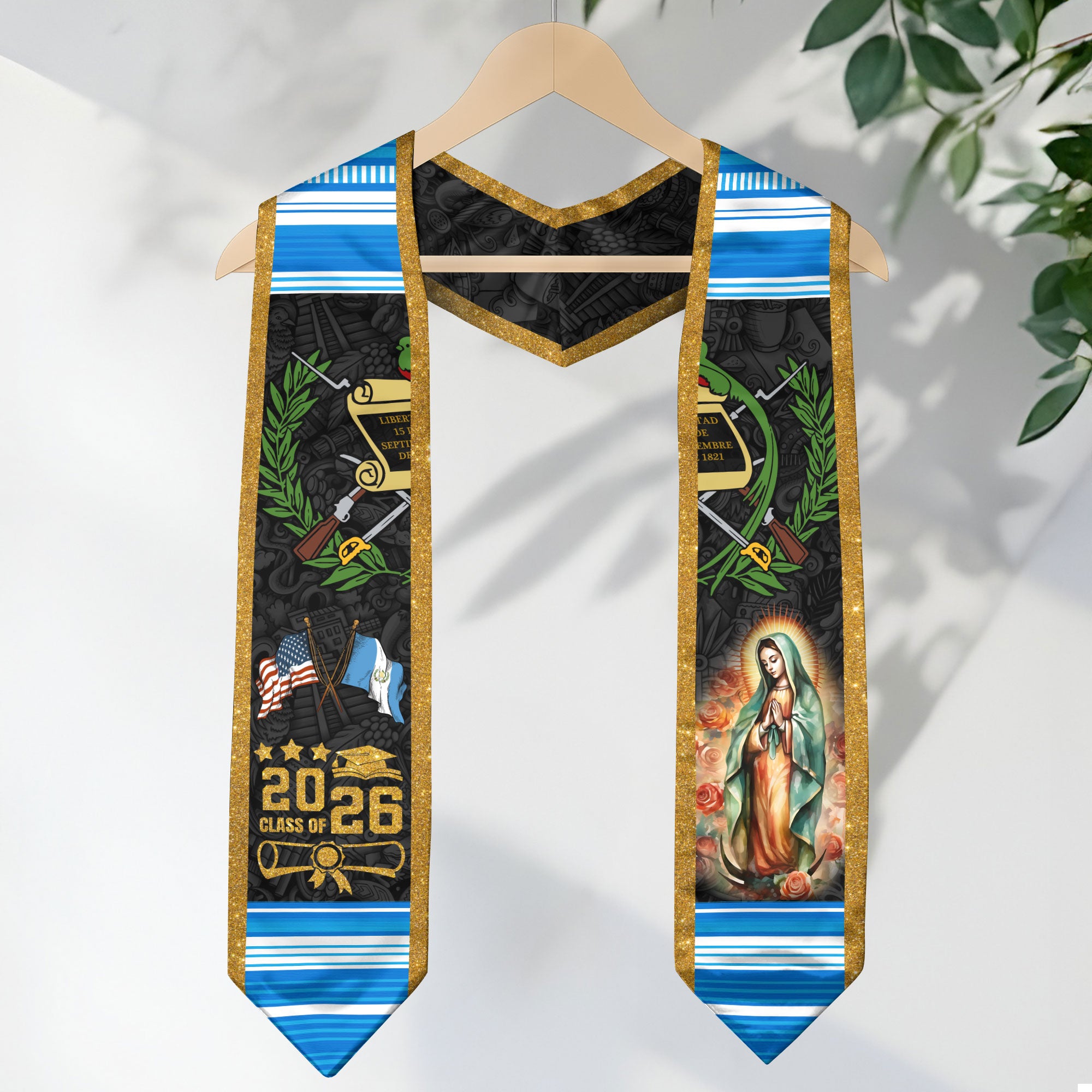 Guatemala Graduation Stole 2026, Graduation Sash, Guatemalan Flag Graduation Sash, Grad Stole