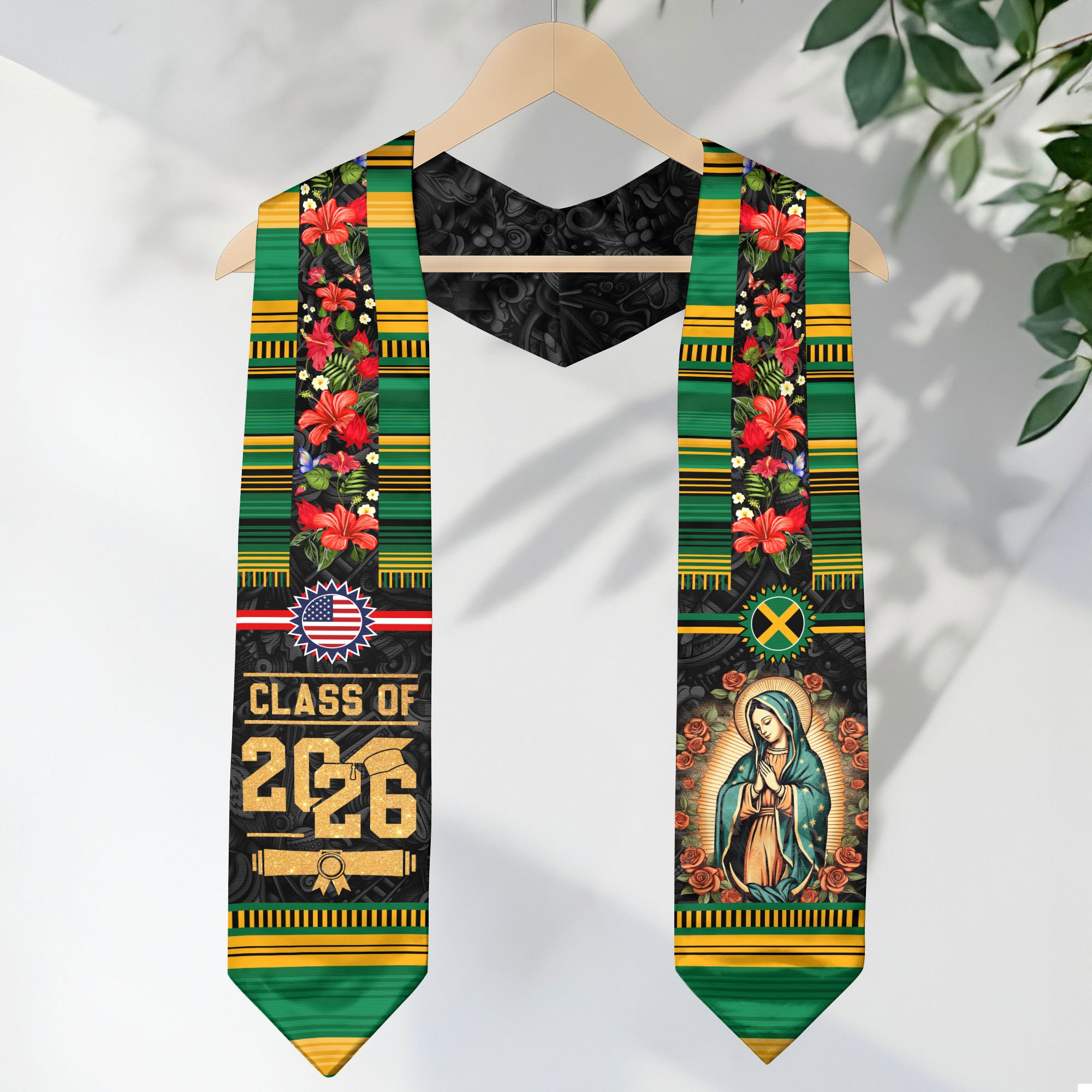 Jamaican Graduation Sash 2026, National Flag Stole, Graduation Wear for Class of 2026