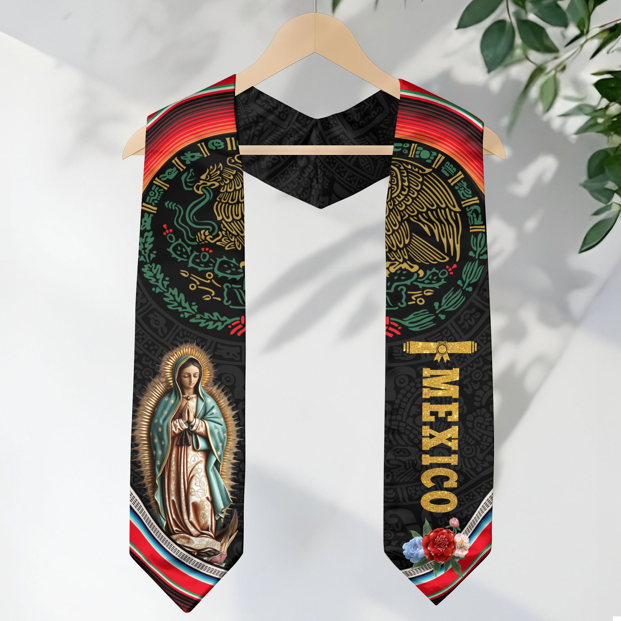 Mexican American Flag Graduation Sash 2026, Mexican Graduation Sash, Mexican Stole