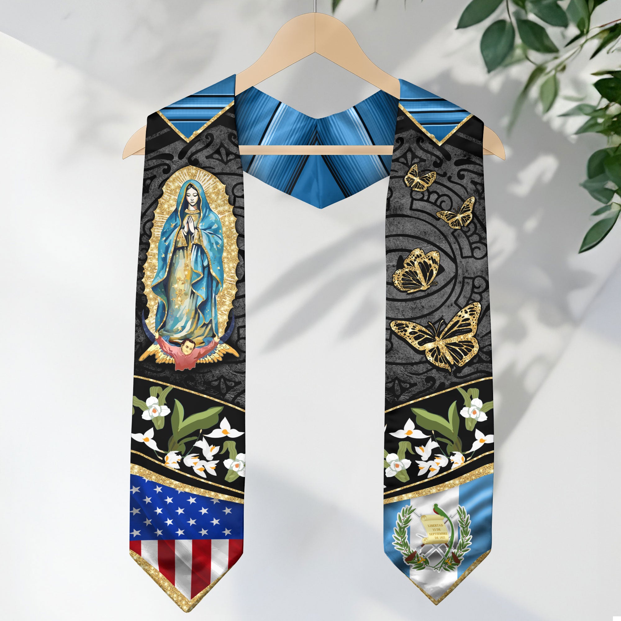 Guatemalan Flag Graduation Sash 2026, Guatemala Graduation Stole, Traditional Academic Sash