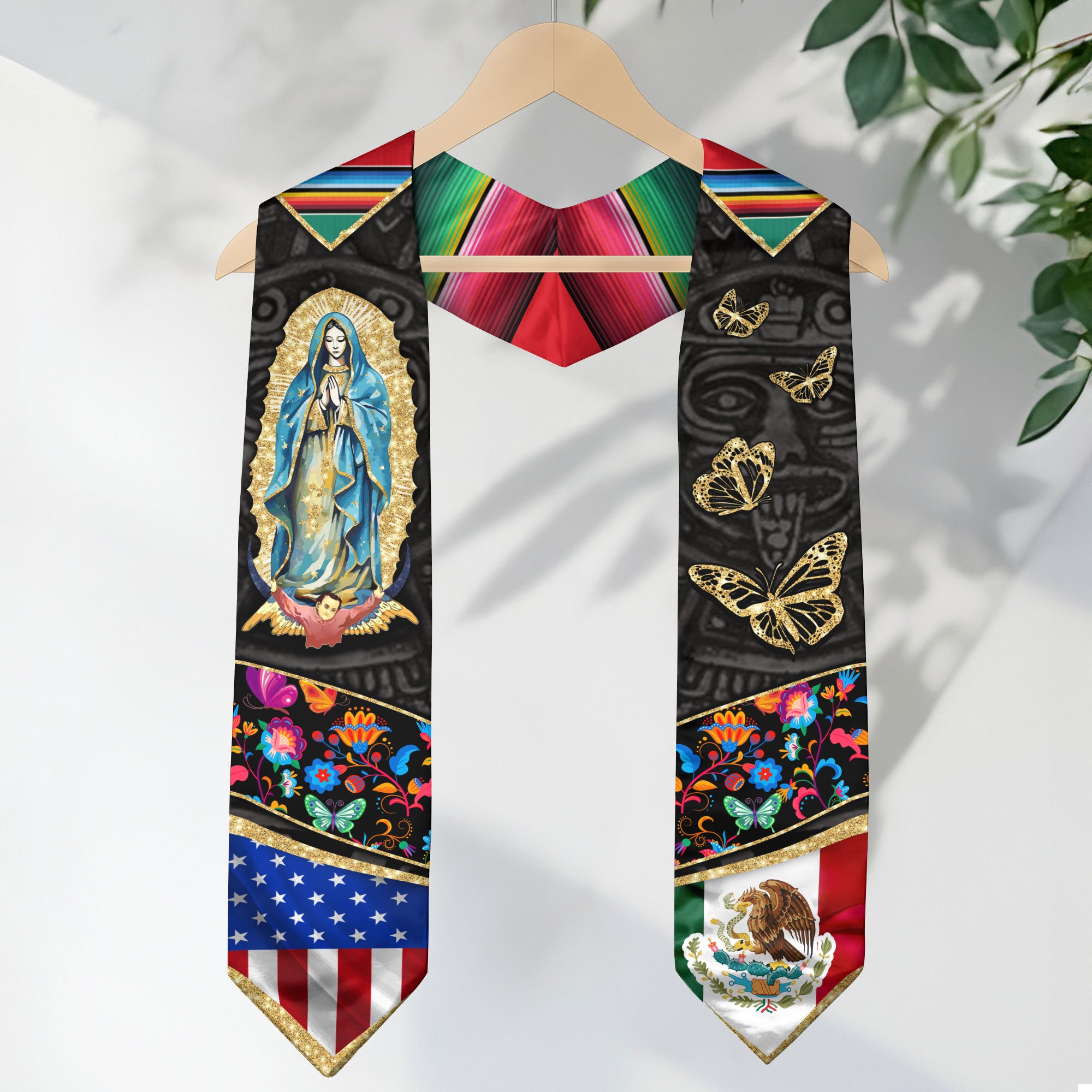 Mexico Sash, Mexican American Flag Graduation Sash 2026, Mexico Graduation Stole