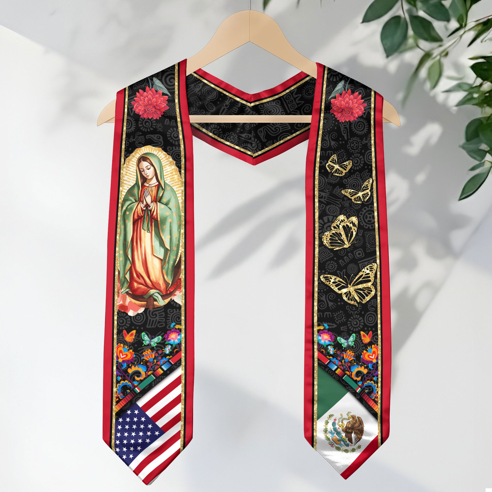 Mexico Graduation Stole 2026, Mexican Graduation Sash, Mexican Flag Graduation Stole