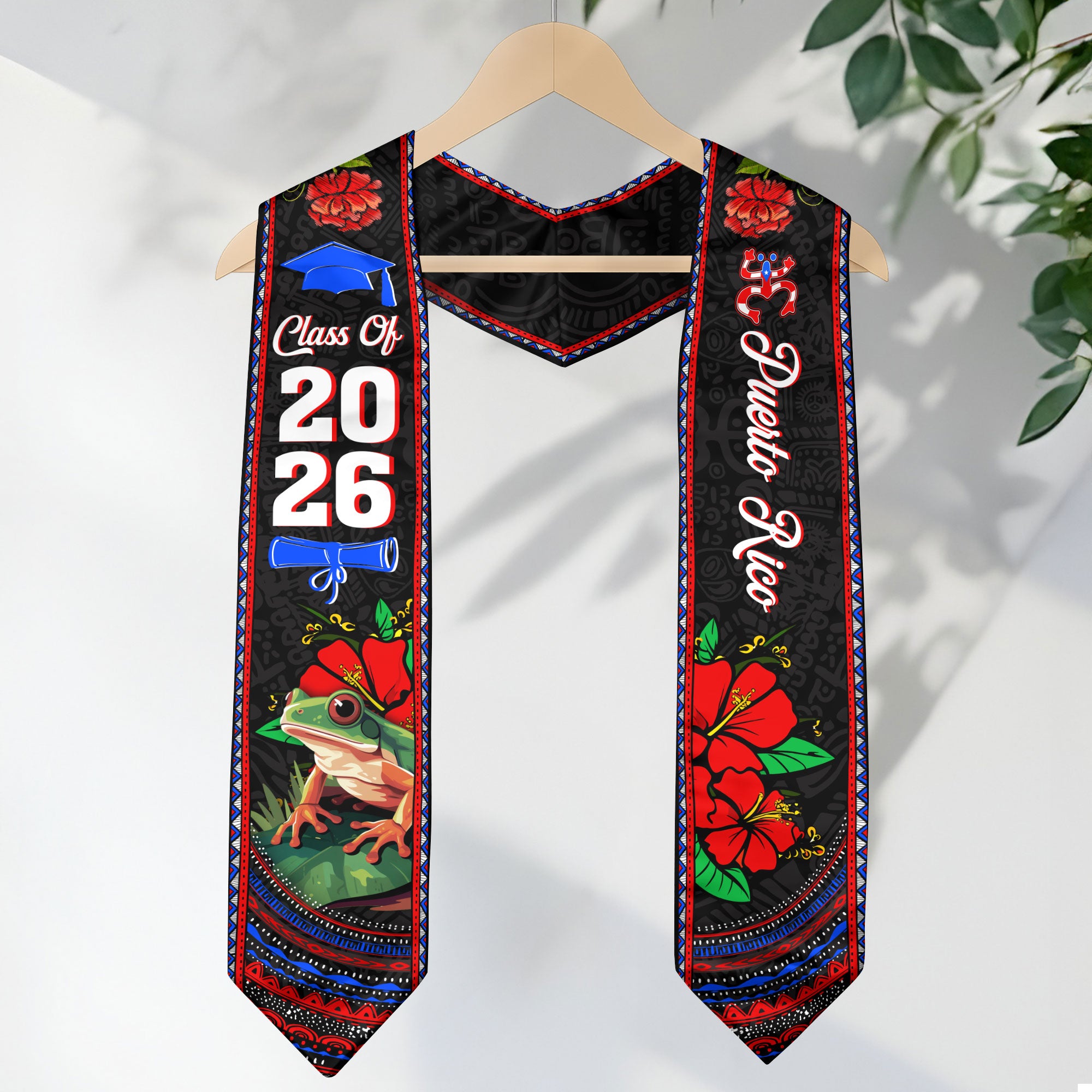 Puerto Rican Flag Graduation Sash 2026, Puerto Rico Graduation Stole