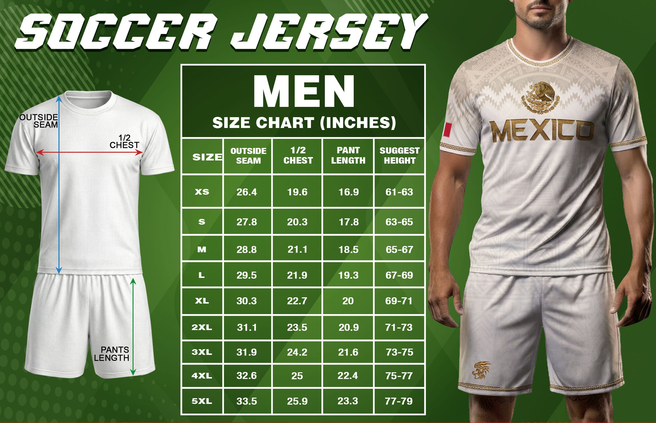 Hung Test Mexico Heritage Orgullo Mexicano Beige Gold Aztec Pyramid Sun Stone Soccer Jersey