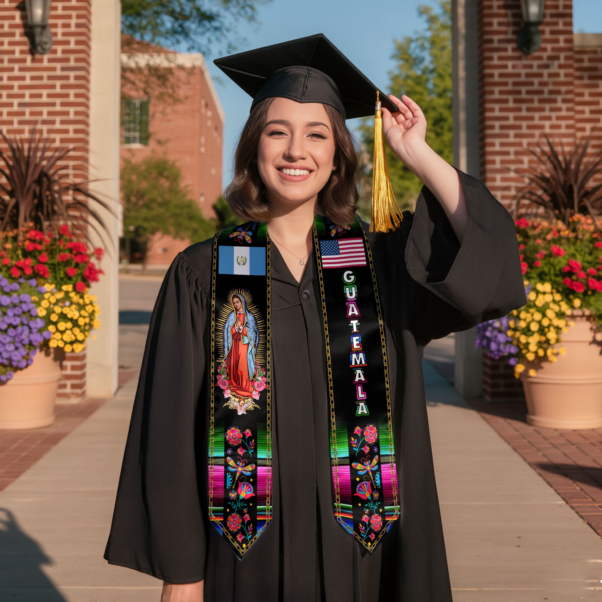 Guatemalan Graduation Stole 2026, Guatemala Flag Sash, Graduation Stole 2026