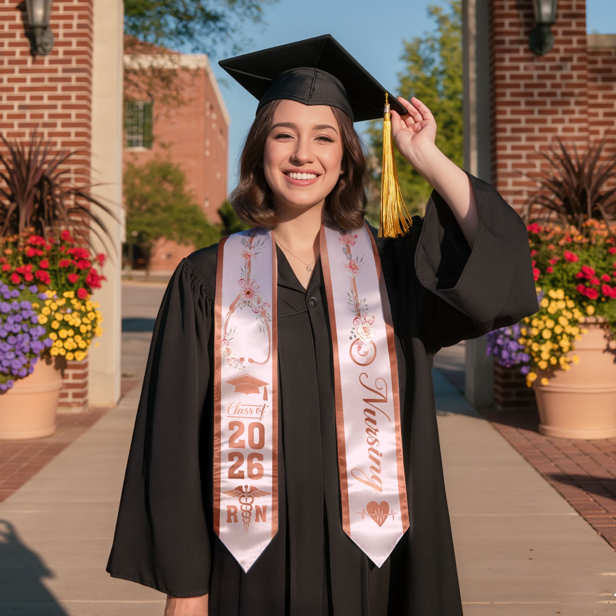 RN Graduation Stole 2026, Nursing School Graduation Sash for BSN Nurse Class