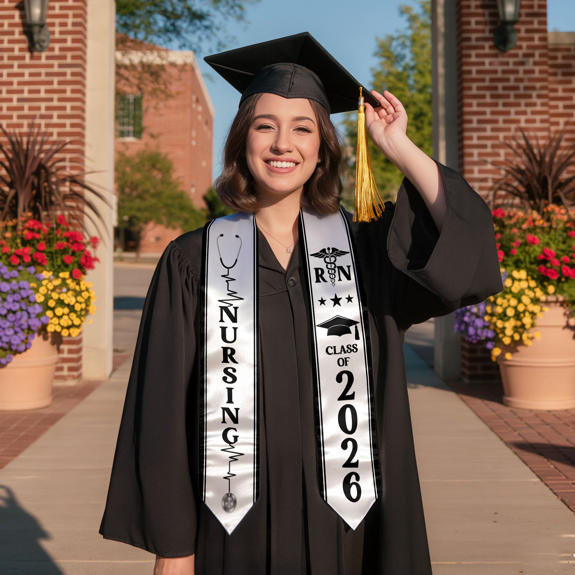 Nursing Graduation Stole 2026, RN Sash for Academic Nursing Graduation Event